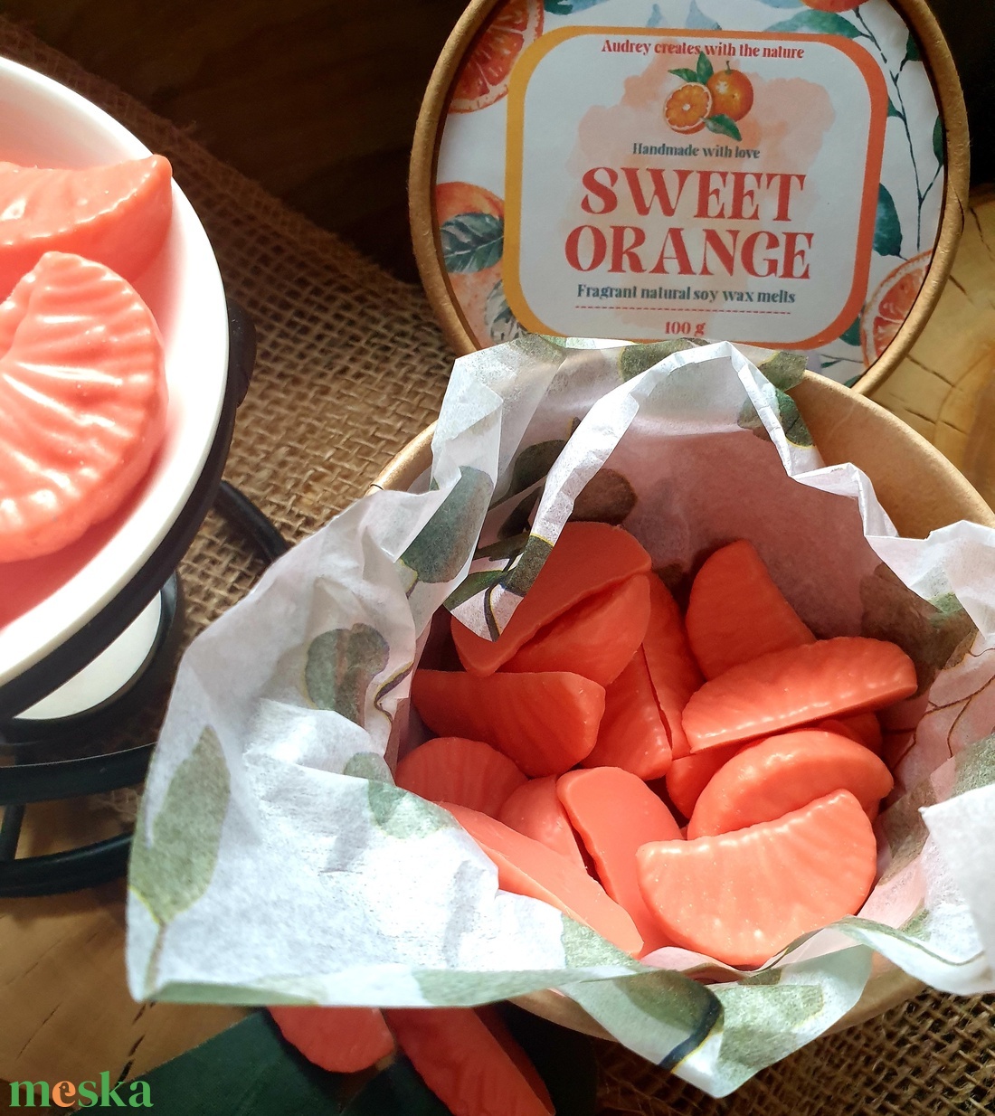 Illatviasz-Sweet orange 100g - otthon & életmód - gyertya, illat, aroma - illatviasz - Meska.hu