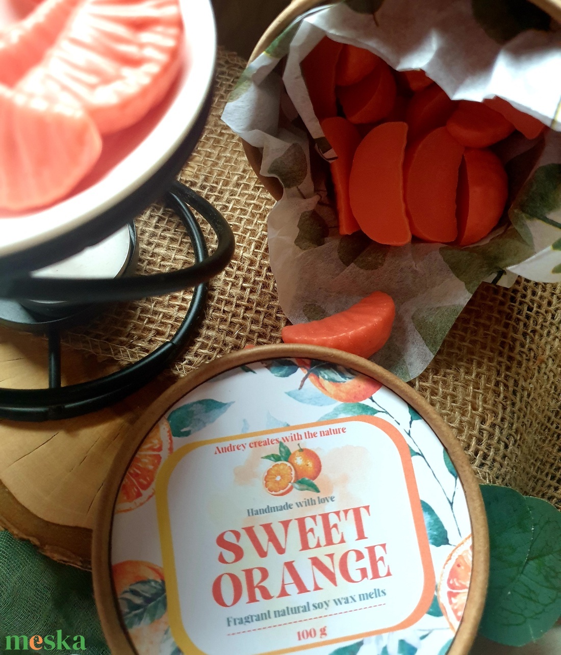 Illatviasz-Sweet orange 100g - otthon & életmód - gyertya, illat, aroma - illatviasz - Meska.hu