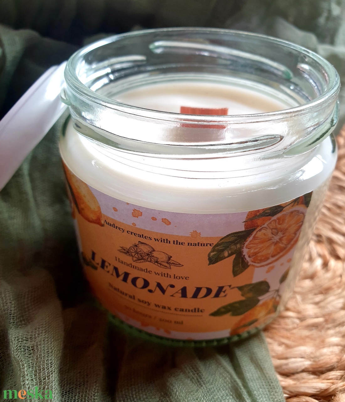 Természetes szójaviasz gyertya-Lemonade - otthon & életmód - gyertya, illat, aroma - gyertya - Meska.hu