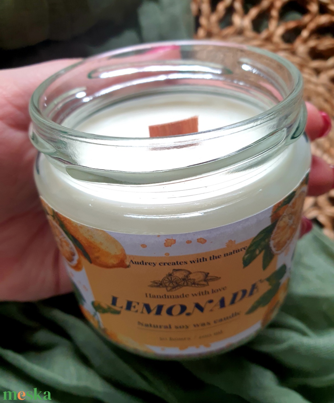 Természetes szójaviasz gyertya-Lemonade - otthon & életmód - gyertya, illat, aroma - gyertya - Meska.hu
