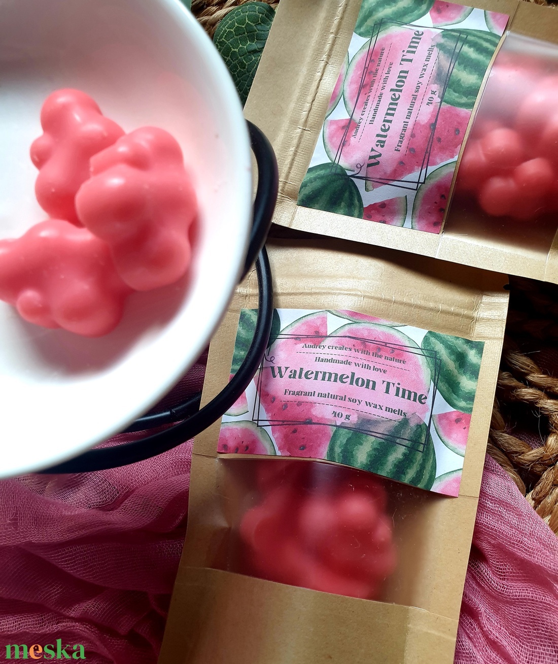 Illatviasz-Watermelon Time - otthon & életmód - gyertya, illat, aroma - illatviasz - Meska.hu