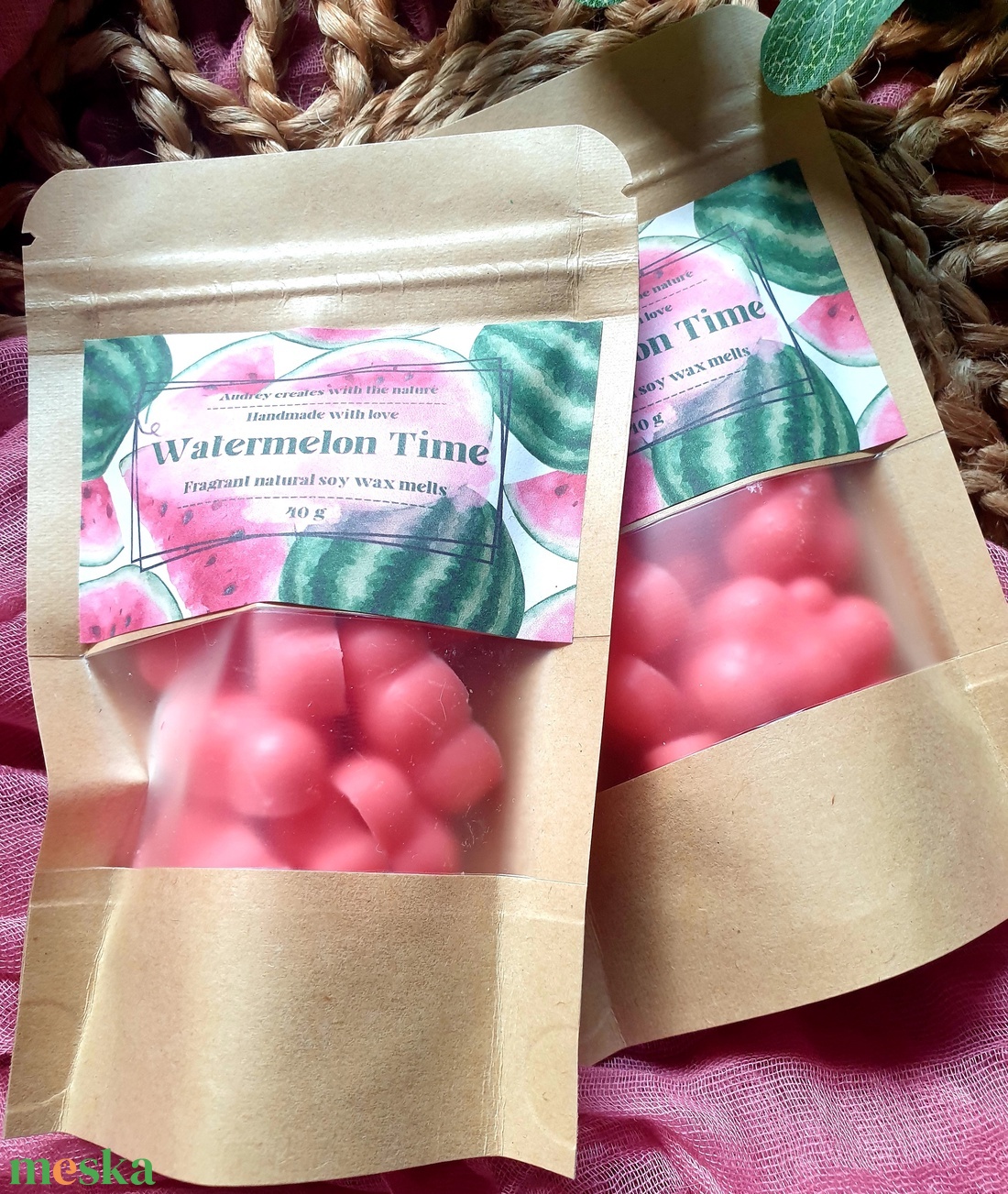 Illatviasz-Watermelon Time - otthon & életmód - gyertya, illat, aroma - illatviasz - Meska.hu