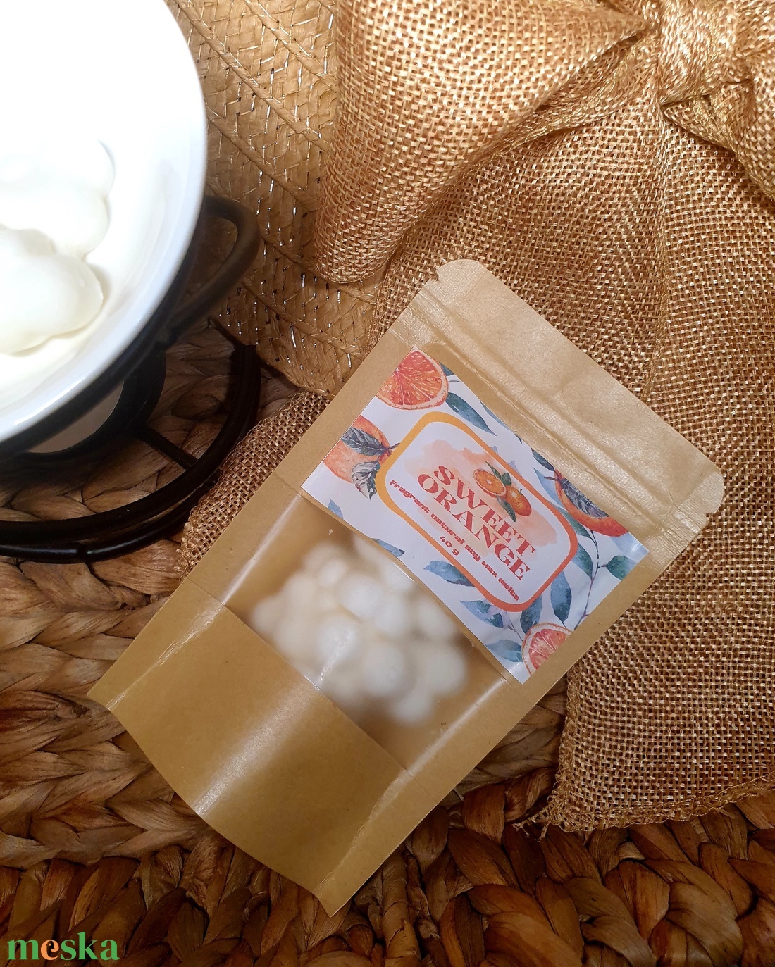 Illatviasz-Sweet Orange - otthon & életmód - gyertya, illat, aroma - illatviasz - Meska.hu