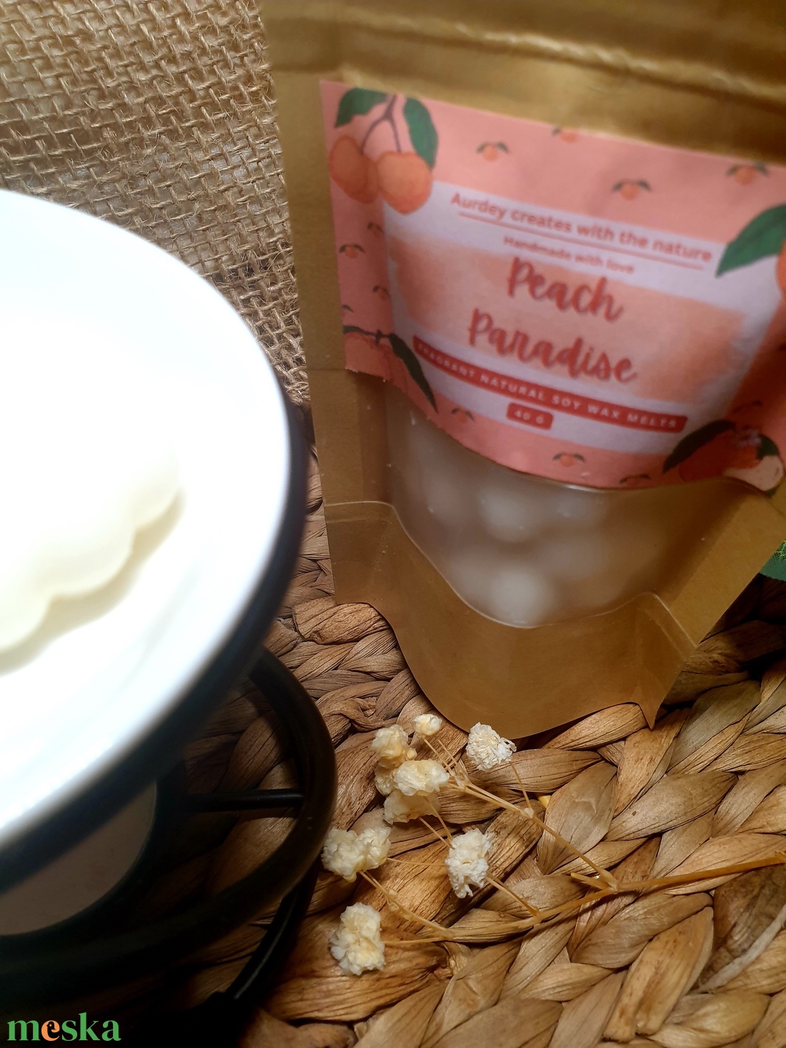 Illatviasz-Peach Paradise - otthon & életmód - gyertya, illat, aroma - illatviasz - Meska.hu