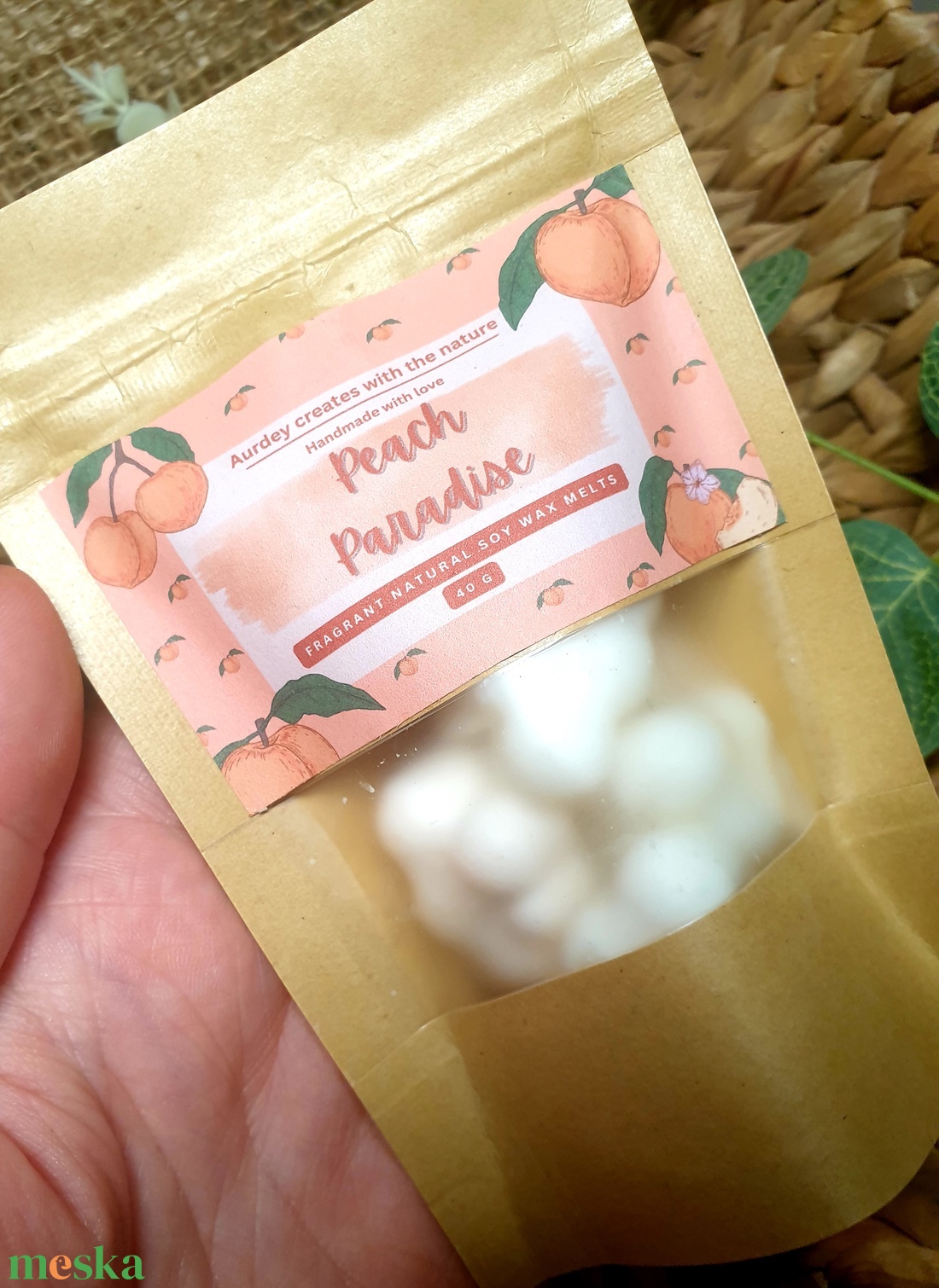 Illatviasz-Peach Paradise - otthon & életmód - gyertya, illat, aroma - illatviasz - Meska.hu