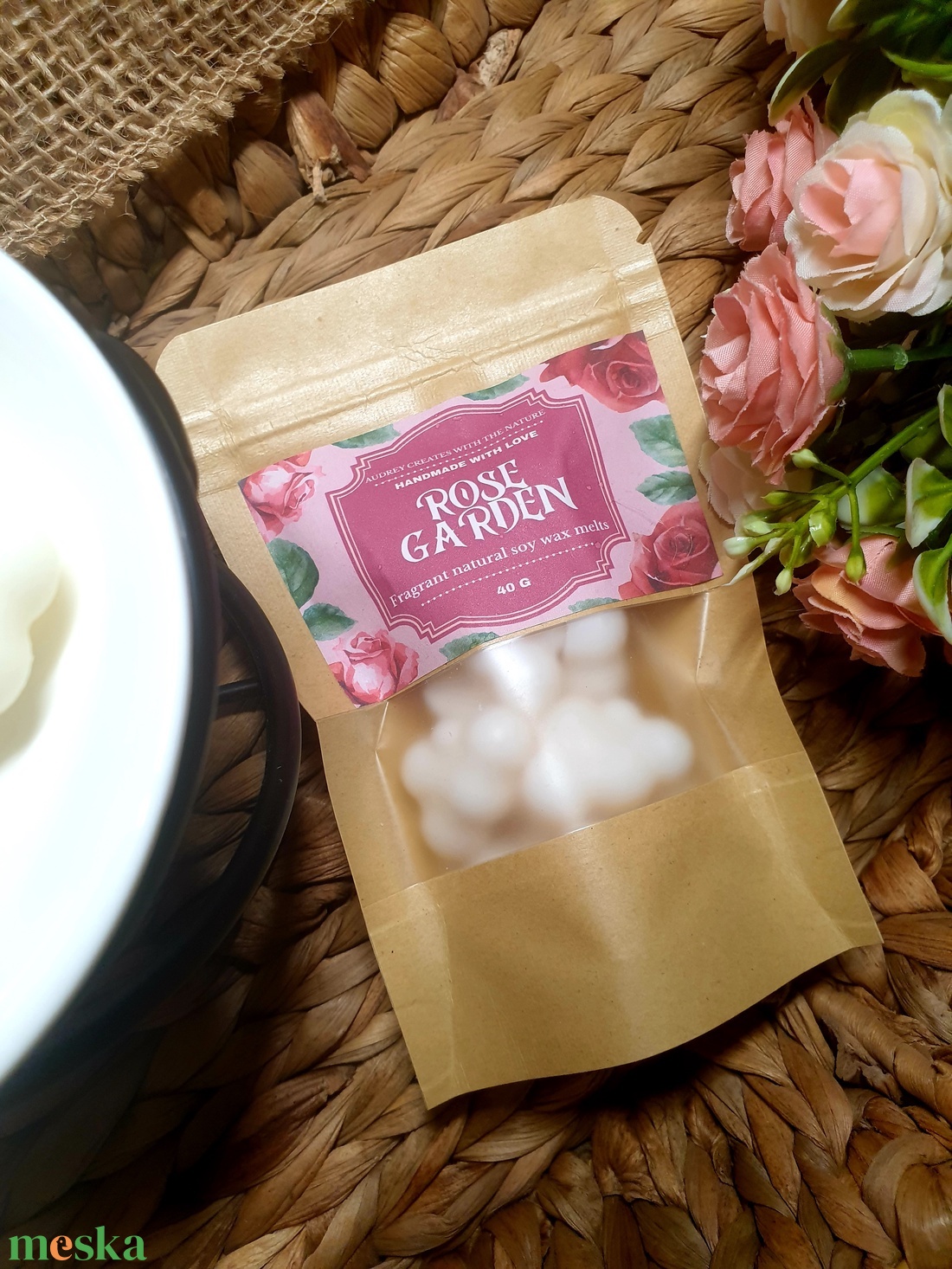 Illatviasz-Rose Garden - otthon & életmód - gyertya, illat, aroma - illatviasz - Meska.hu