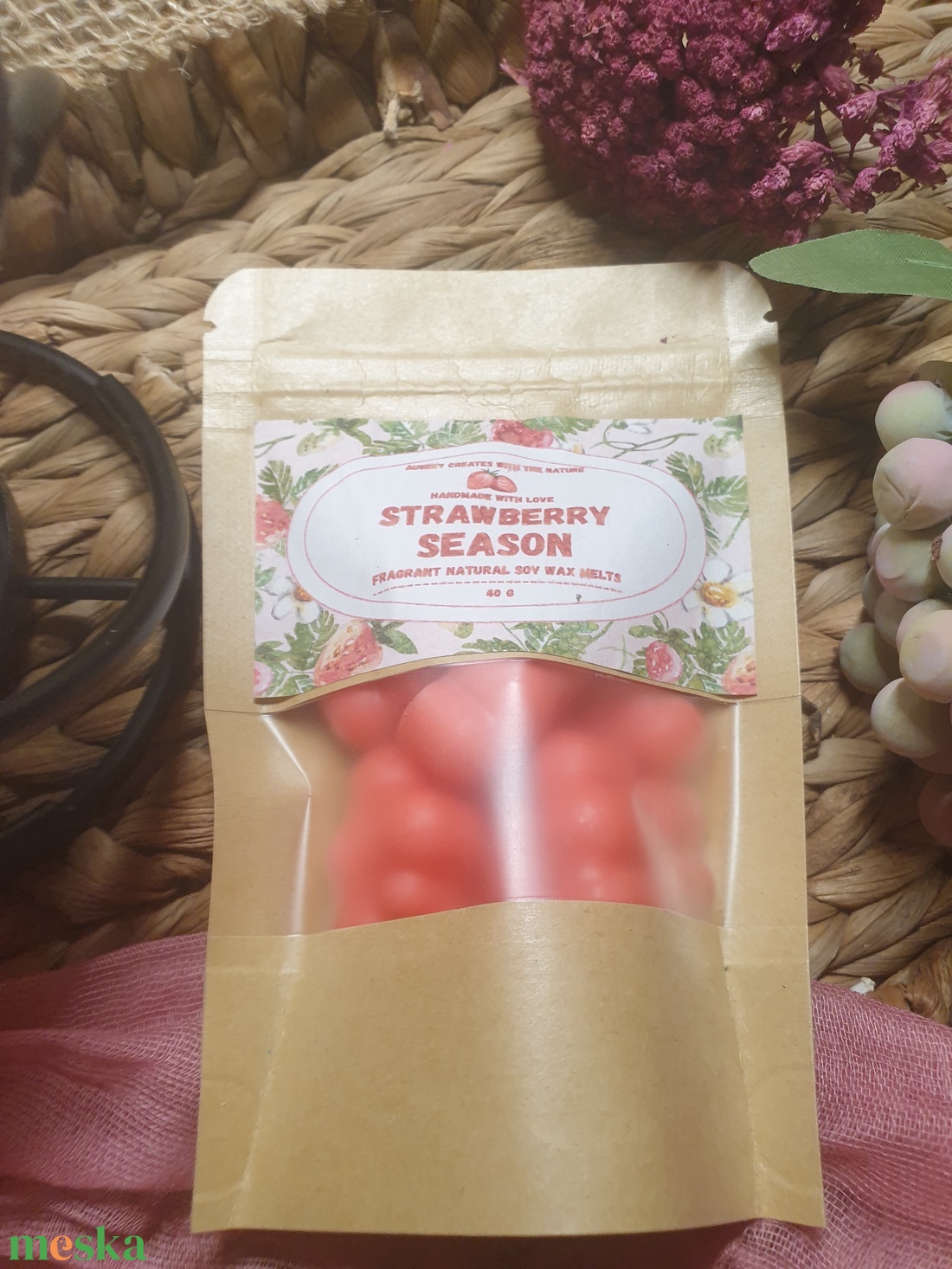 Illatviasz-Strawberry Season - otthon & életmód - gyertya, illat, aroma - illatviasz - Meska.hu