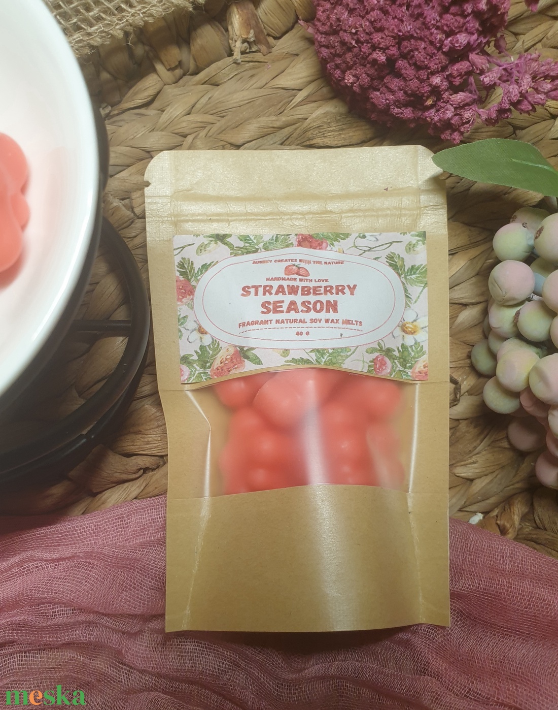 Illatviasz-Strawberry Season - otthon & életmód - gyertya, illat, aroma - illatviasz - Meska.hu