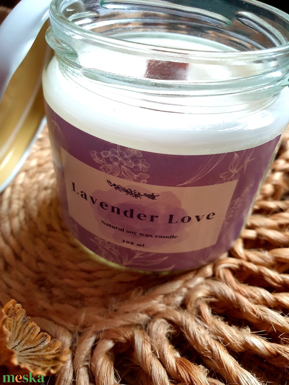 Természetes szójaviasz gyertya-Lavender Love - otthon & életmód - gyertya, illat, aroma - gyertya - Meska.hu