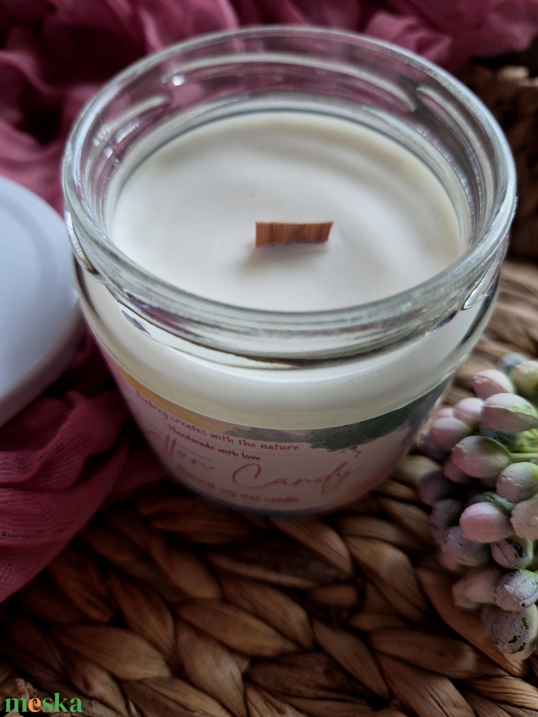 Természetes szójaviasz gyertya-Cotton Candy - otthon & életmód - gyertya, illat, aroma - gyertya - Meska.hu