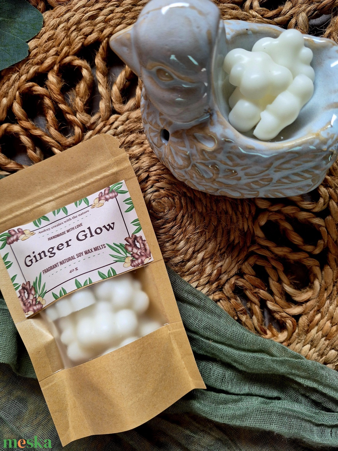 Illatviasz-Ginger Glow - otthon & életmód - gyertya, illat, aroma - illatviasz - Meska.hu