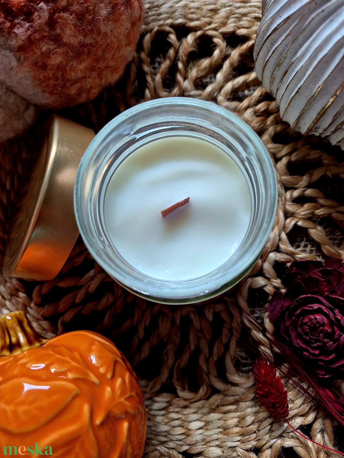 Természetes szójaviasz gyertya-Pumpkin Spice - otthon & életmód - gyertya, illat, aroma - gyertya - Meska.hu
