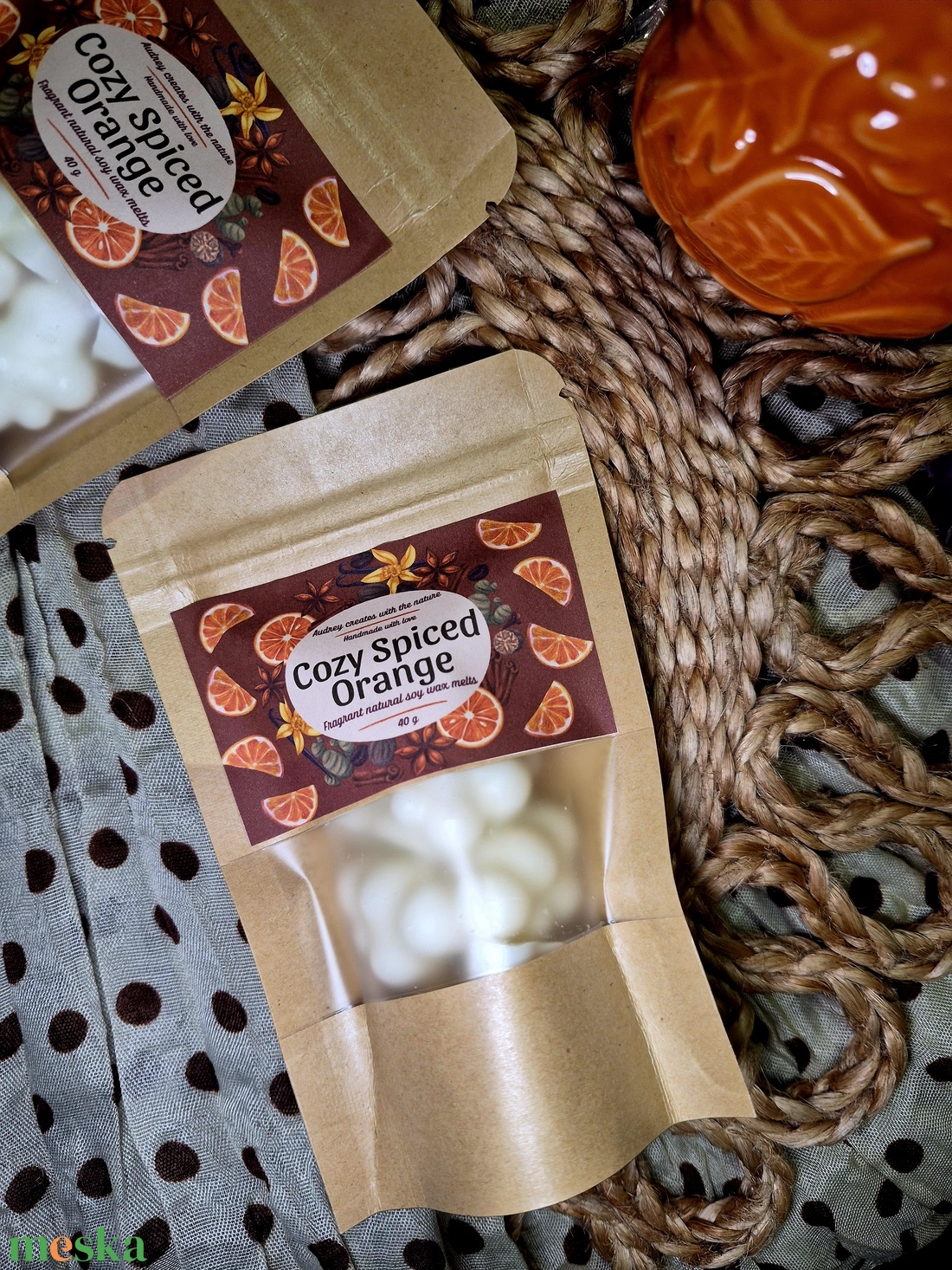 Illatviasz-Cozy Spiced Orange - otthon & életmód - gyertya, illat, aroma - illatviasz - Meska.hu