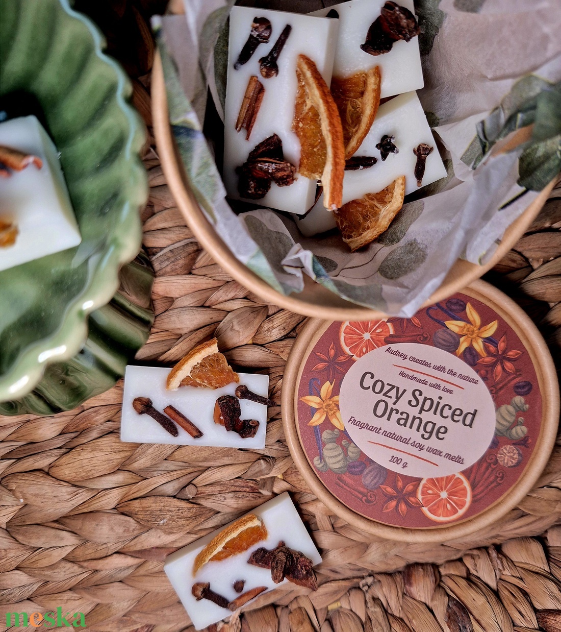 Illatviasz-Cozy Spiced Orange 100g - otthon & életmód - gyertya, illat, aroma - illatviasz - Meska.hu