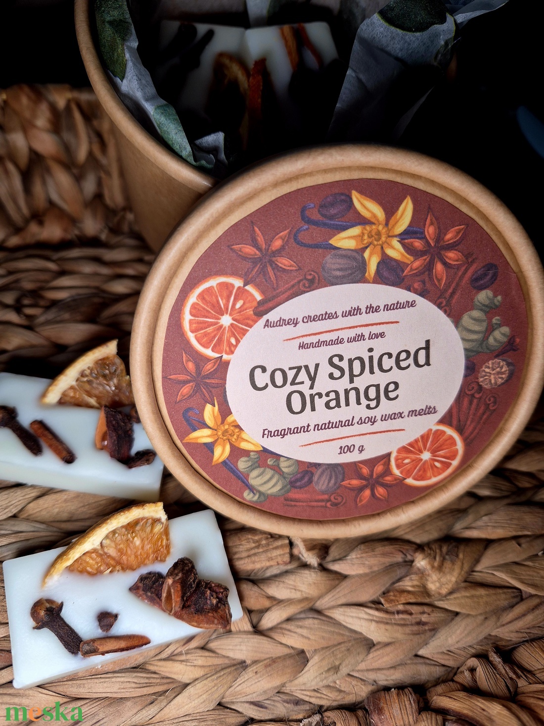 Illatviasz-Cozy Spiced Orange 100g - otthon & életmód - gyertya, illat, aroma - illatviasz - Meska.hu