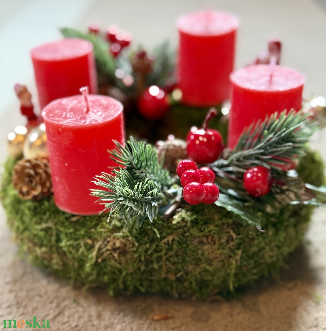 Adventi koszorú - otthon & életmód - dekoráció - asztal és polc dekoráció - asztaldísz - Meska.hu Adventi koszorú - otthon & életmód - dekoráció - asztal és polc dekoráció - asztaldísz - Meska.hu