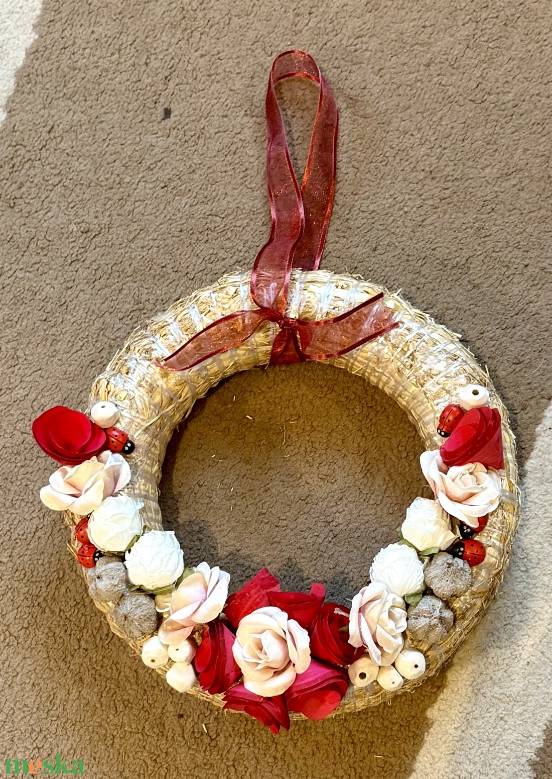 Tavaszi koszorú  - otthon & életmód - dekoráció - ajtó- és ablak dekoráció - ajtódísz & kopogtató - Meska.hu