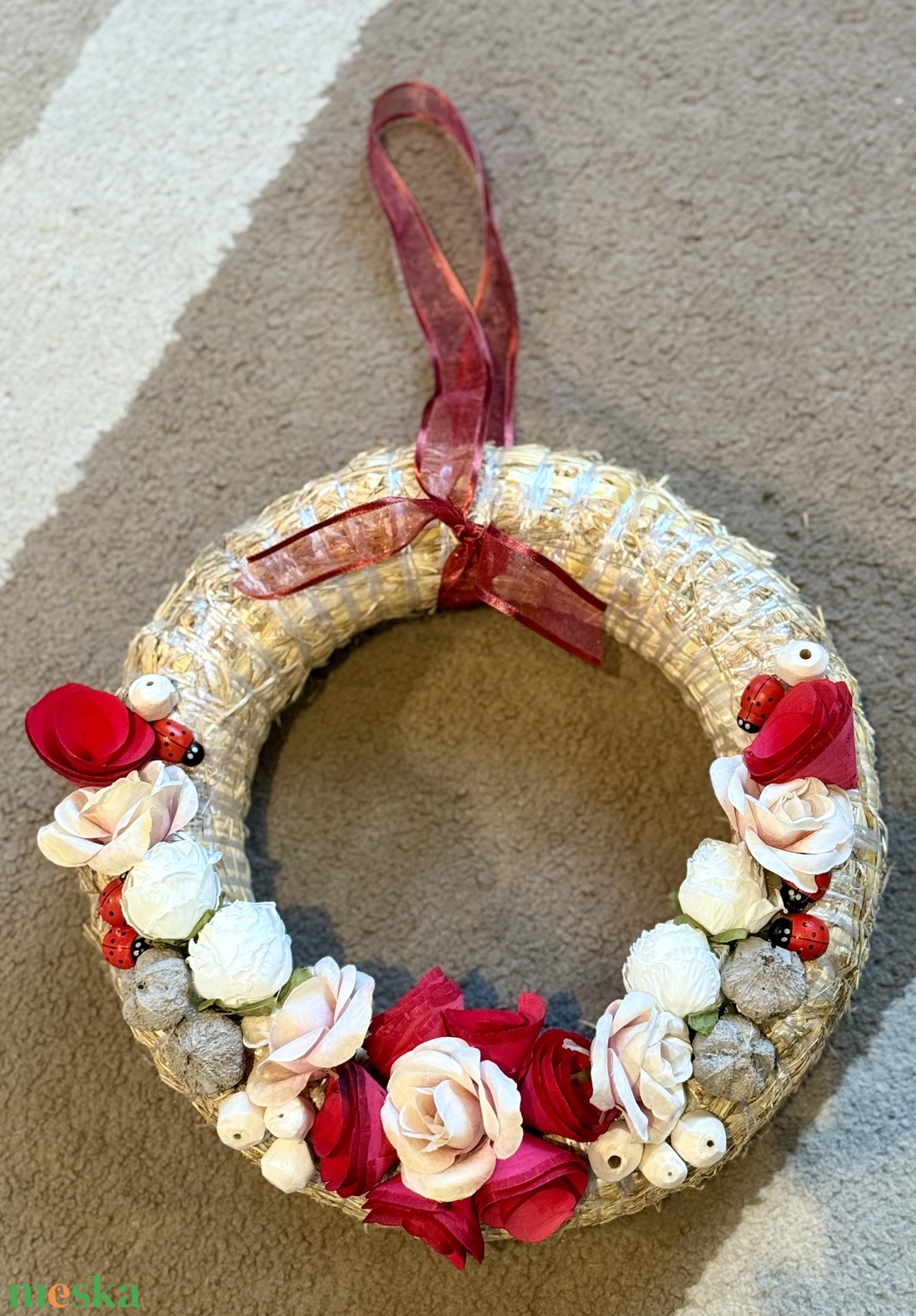 Tavaszi koszorú  - otthon & életmód - dekoráció - ajtó- és ablak dekoráció - ajtódísz & kopogtató - Meska.hu