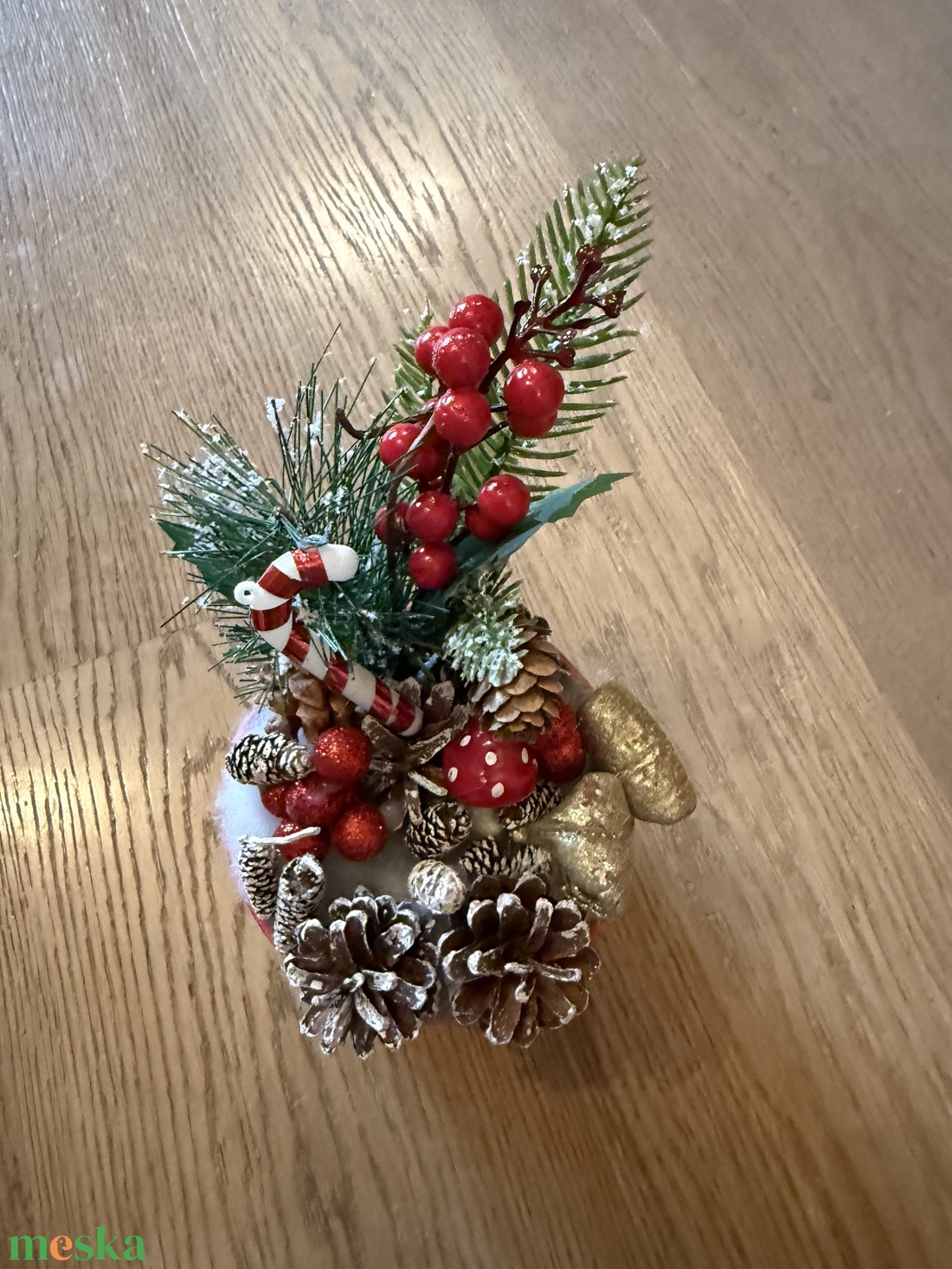 Karácsonyi asztaldísz dobozkával - karácsony - karácsonyi lakásdekoráció - ünnepi asztaldekoráció - Meska.hu