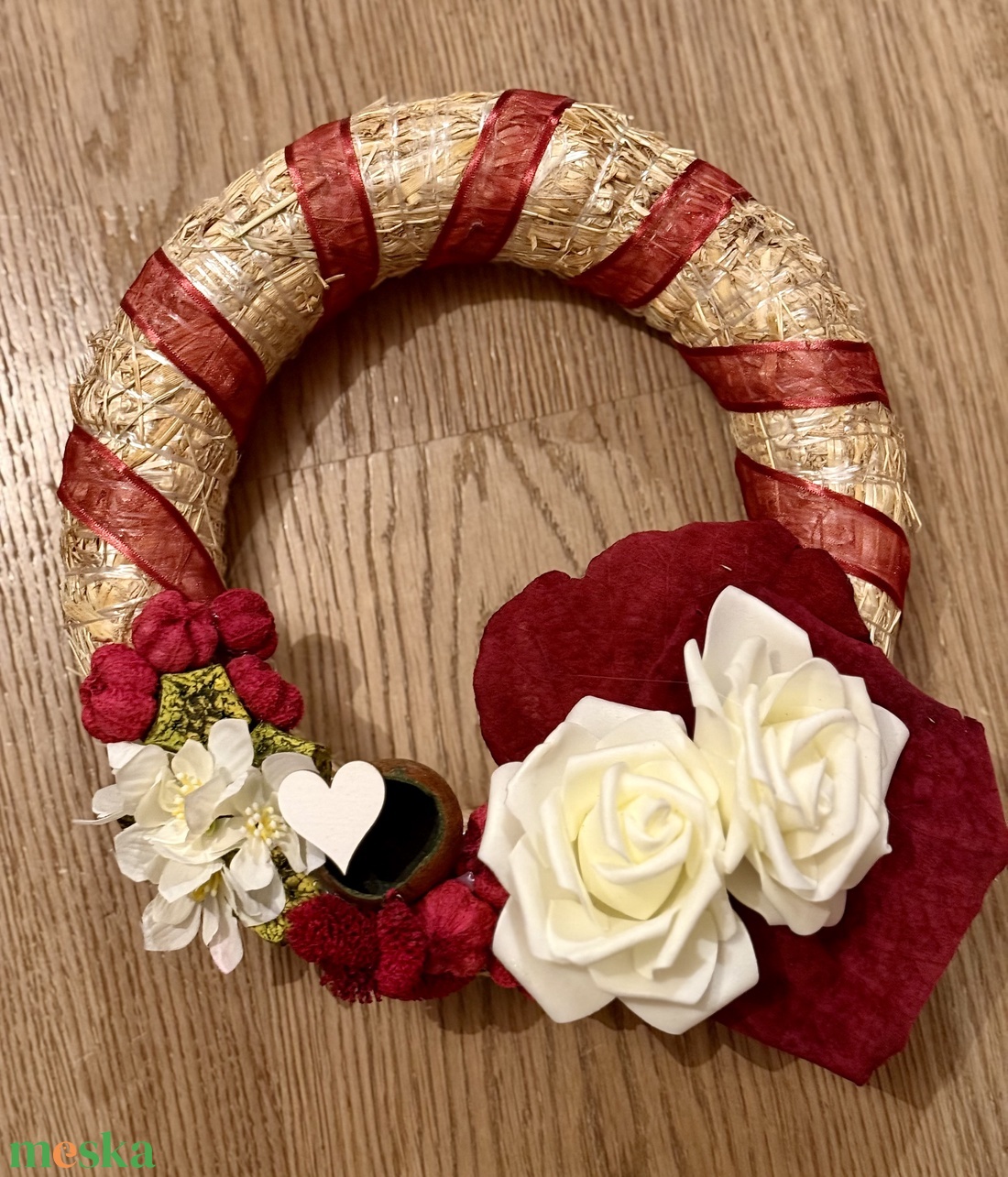 Virágos koszorú  - otthon & életmód - dekoráció - ajtó- és ablak dekoráció - ajtódísz & kopogtató - Meska.hu