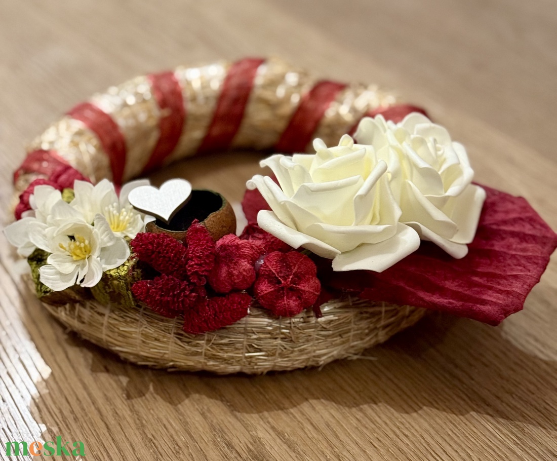 Virágos koszorú  - otthon & életmód - dekoráció - ajtó- és ablak dekoráció - ajtódísz & kopogtató - Meska.hu