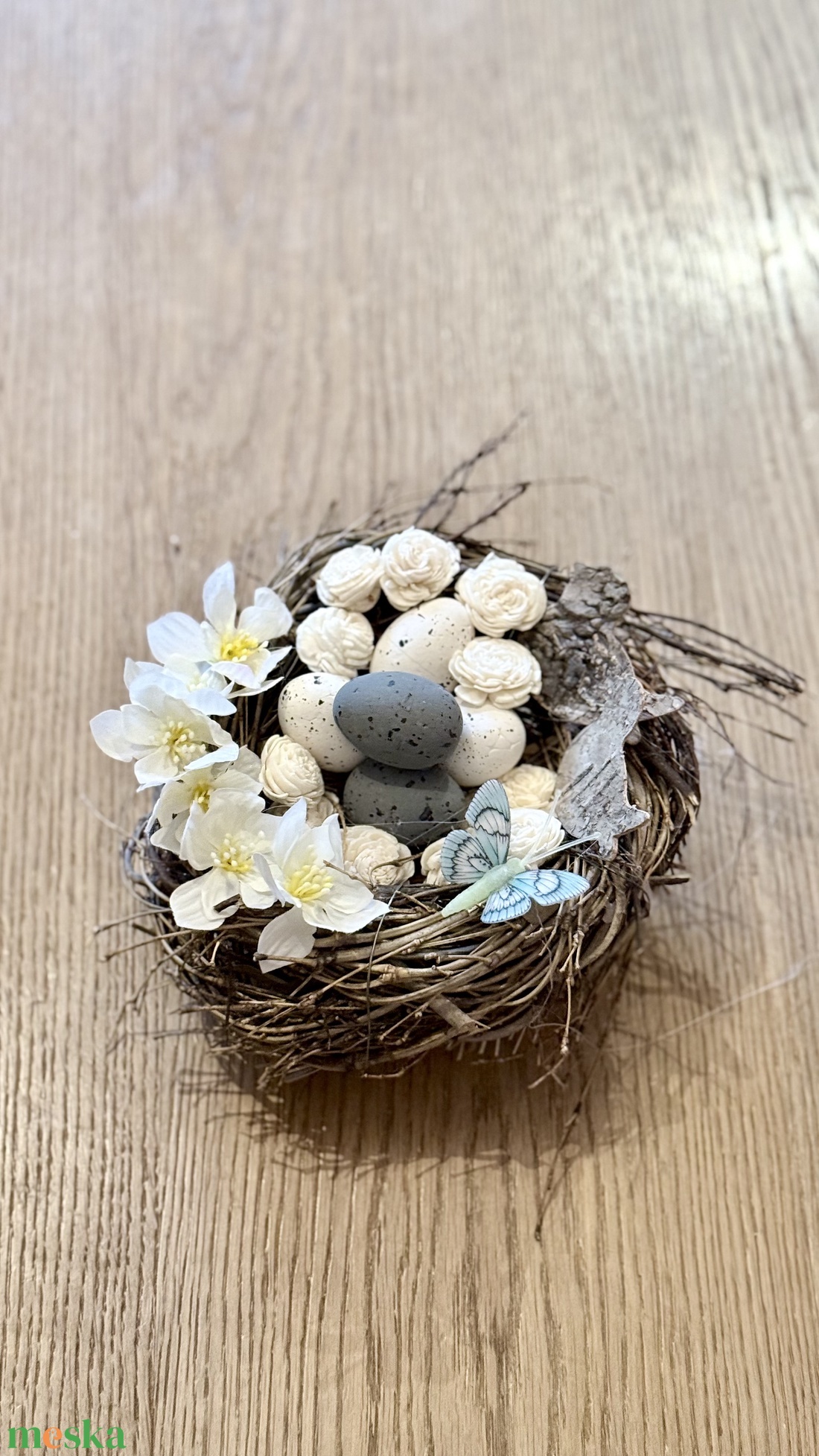 Húsvéti dísz - madárfészek - otthon & életmód - dekoráció - asztal és polc dekoráció - asztaldísz - Meska.hu