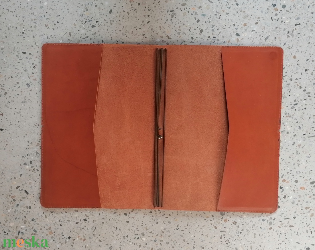 Valódi bőr füzetlefűző gumis mappa  - otthon & életmód - papír, írószer - mappa - Meska.hu