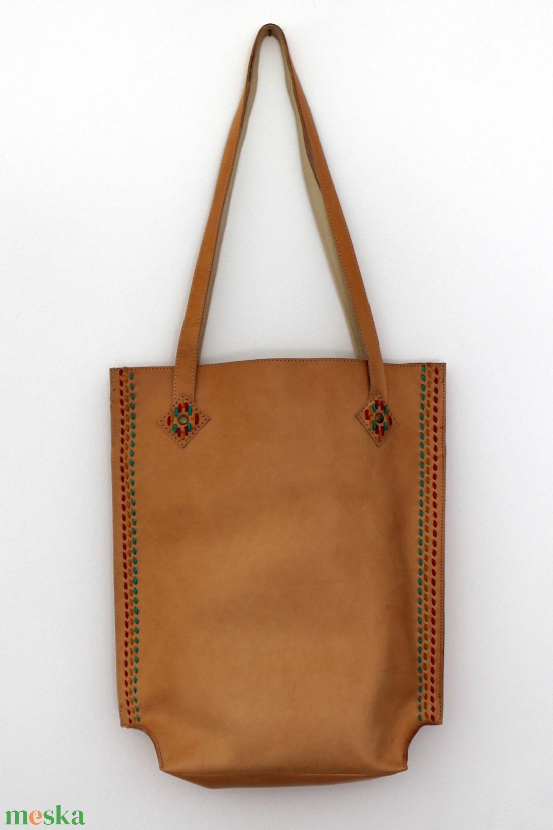 Natúr növényi cserzett bőr hobo táska � időtálló bohém karakterrel - táska & tok - kézitáska & válltáska - nagy pakolós táska - Meska.hu