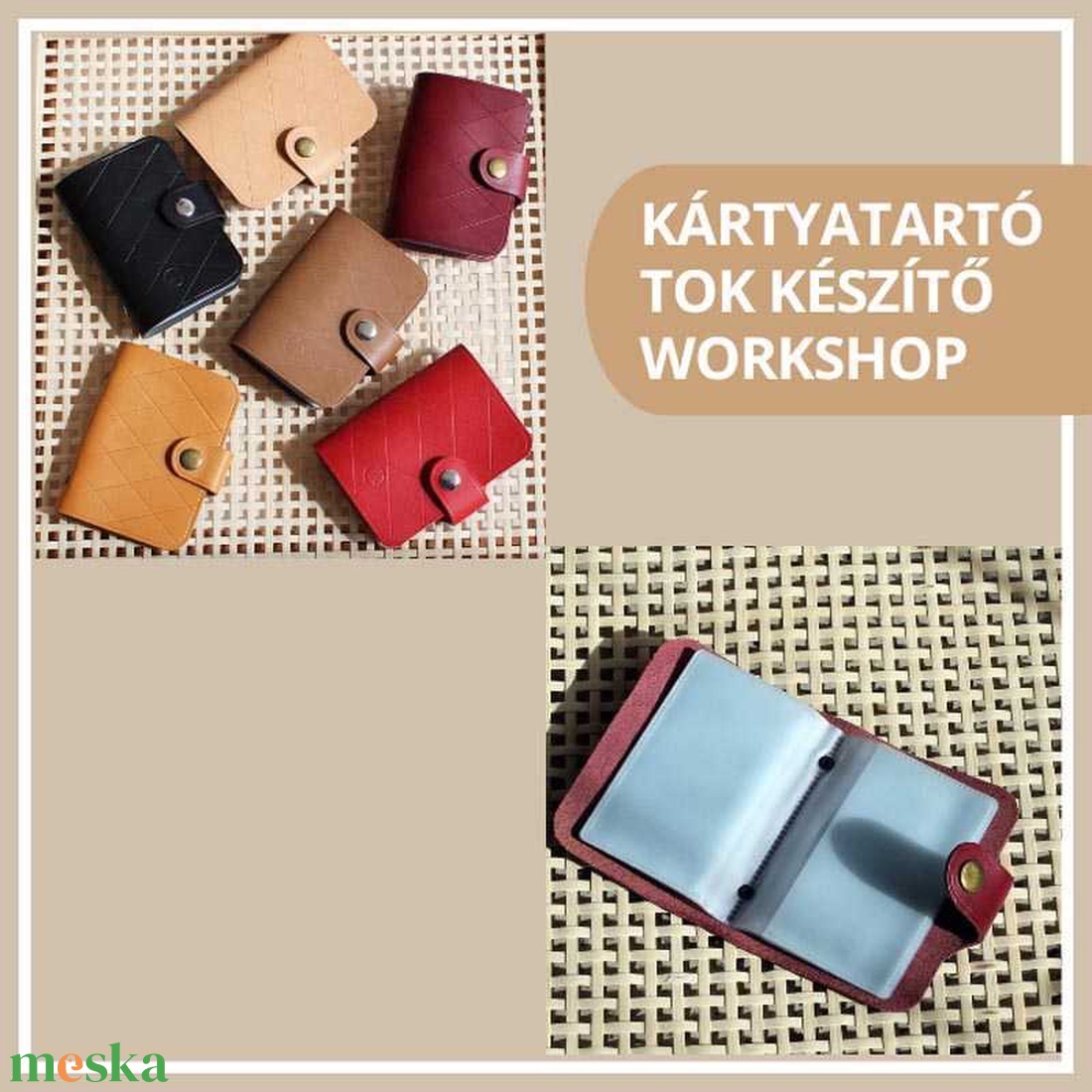 Kártyatartó tok készítő workshop - diy (csináld magad) - workshop & tanfolyam - Meska.hu