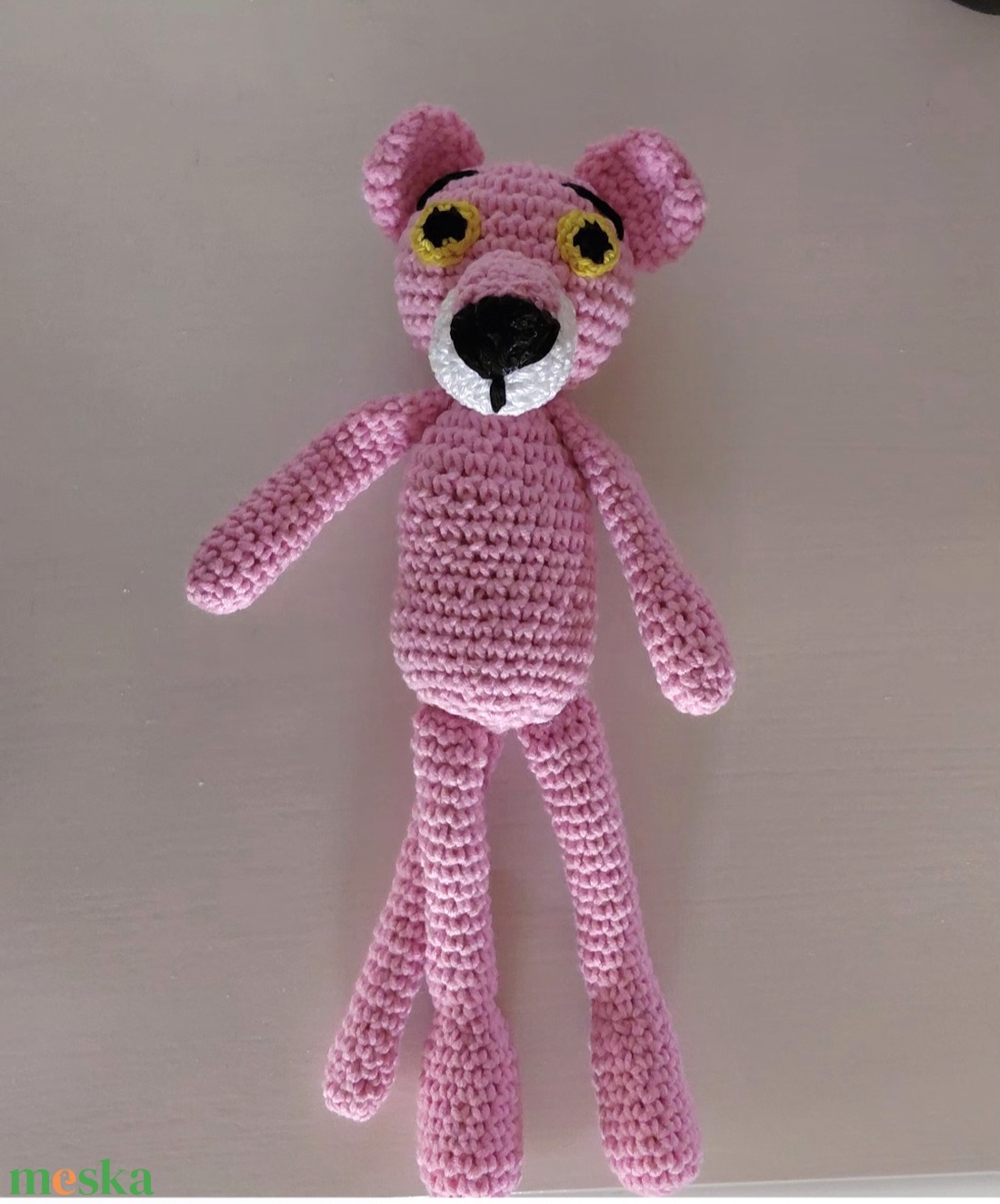 Rózsaszín párduc amigurumi - játék & sport - plüssállat & játékfigura - más figura - Meska.hu