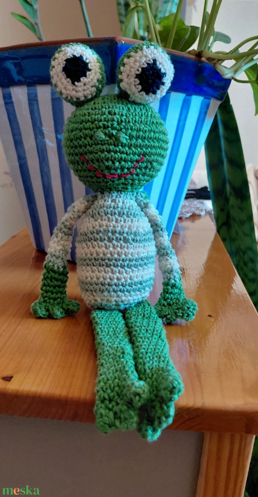 Amigurumi béka - játék & sport - plüssállat & játékfigura - béka - Meska.hu