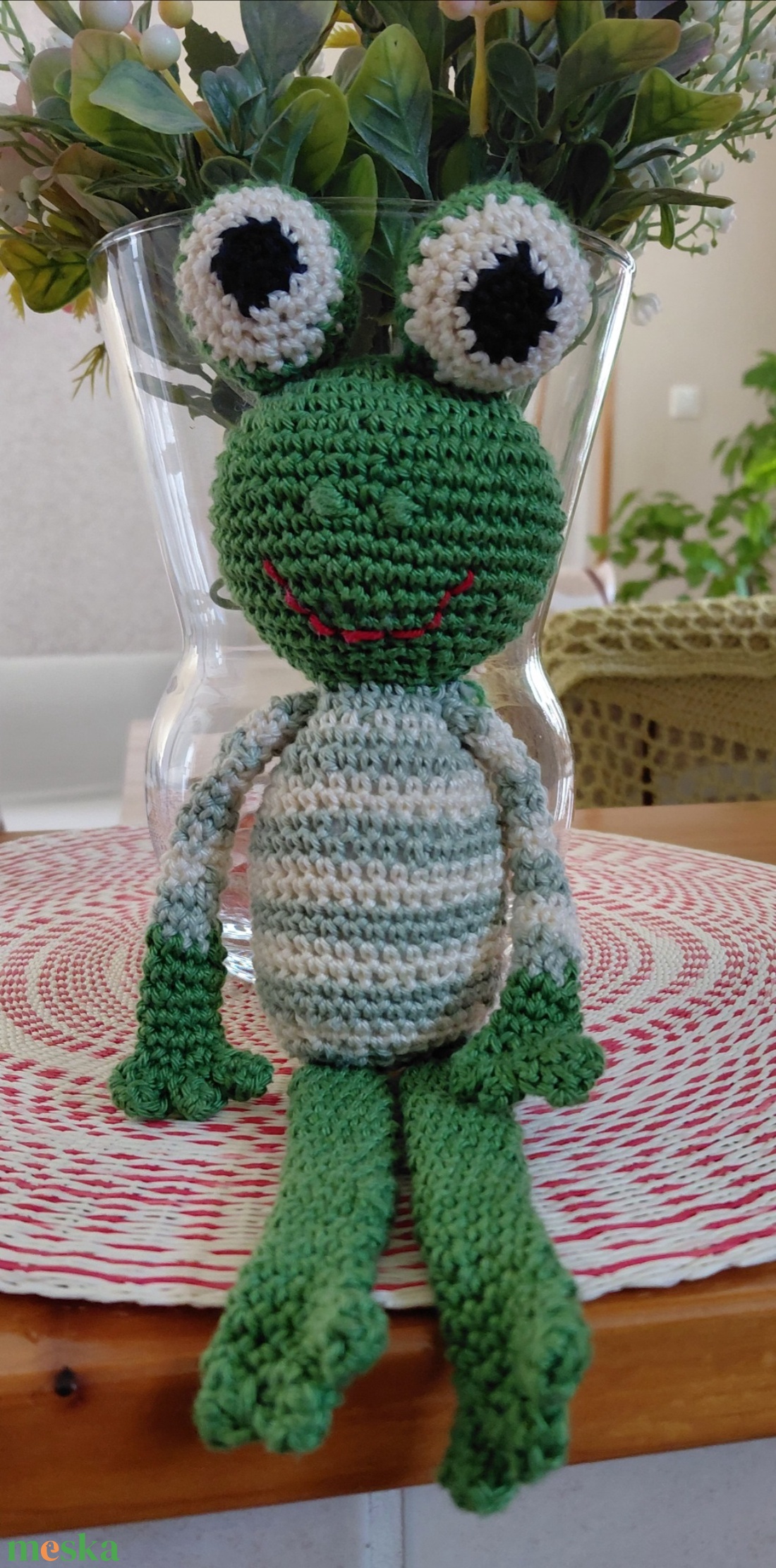 Amigurumi béka - játék & sport - plüssállat & játékfigura - béka - Meska.hu