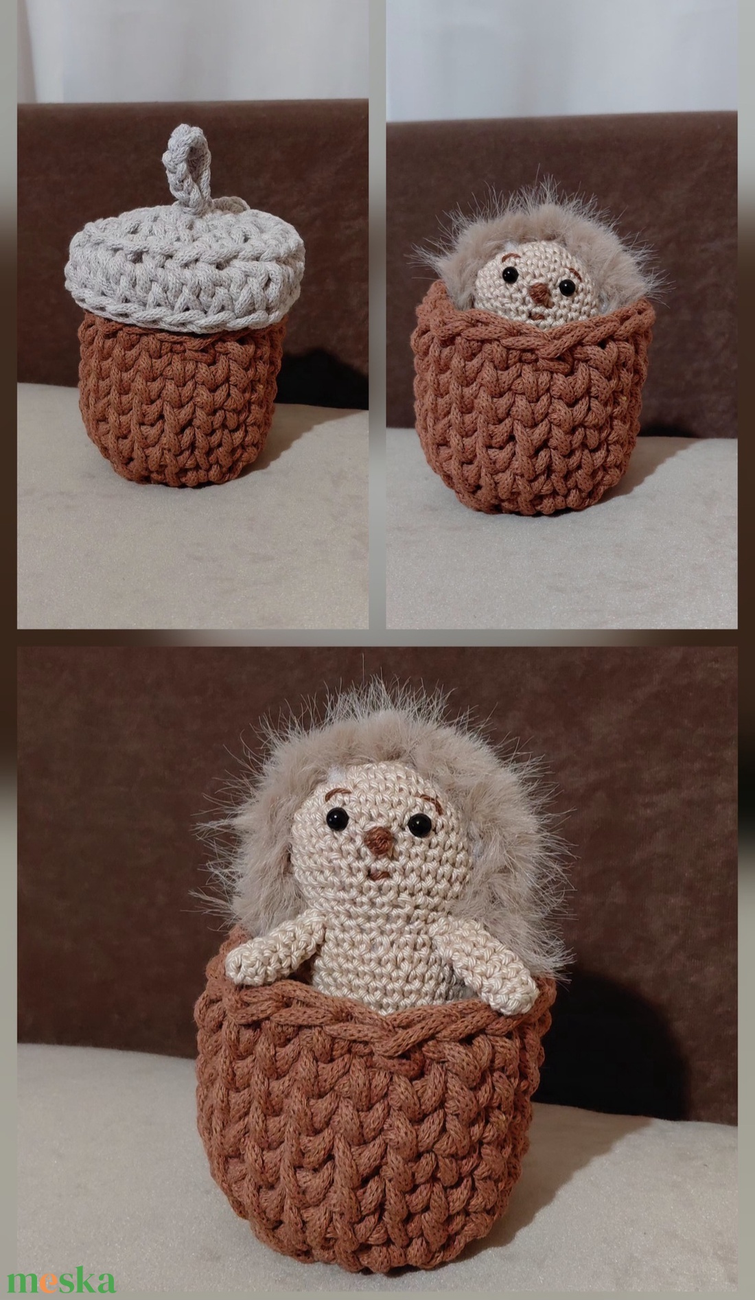 Amigurumi süni - játék & sport - plüssállat & játékfigura - süni - Meska.hu