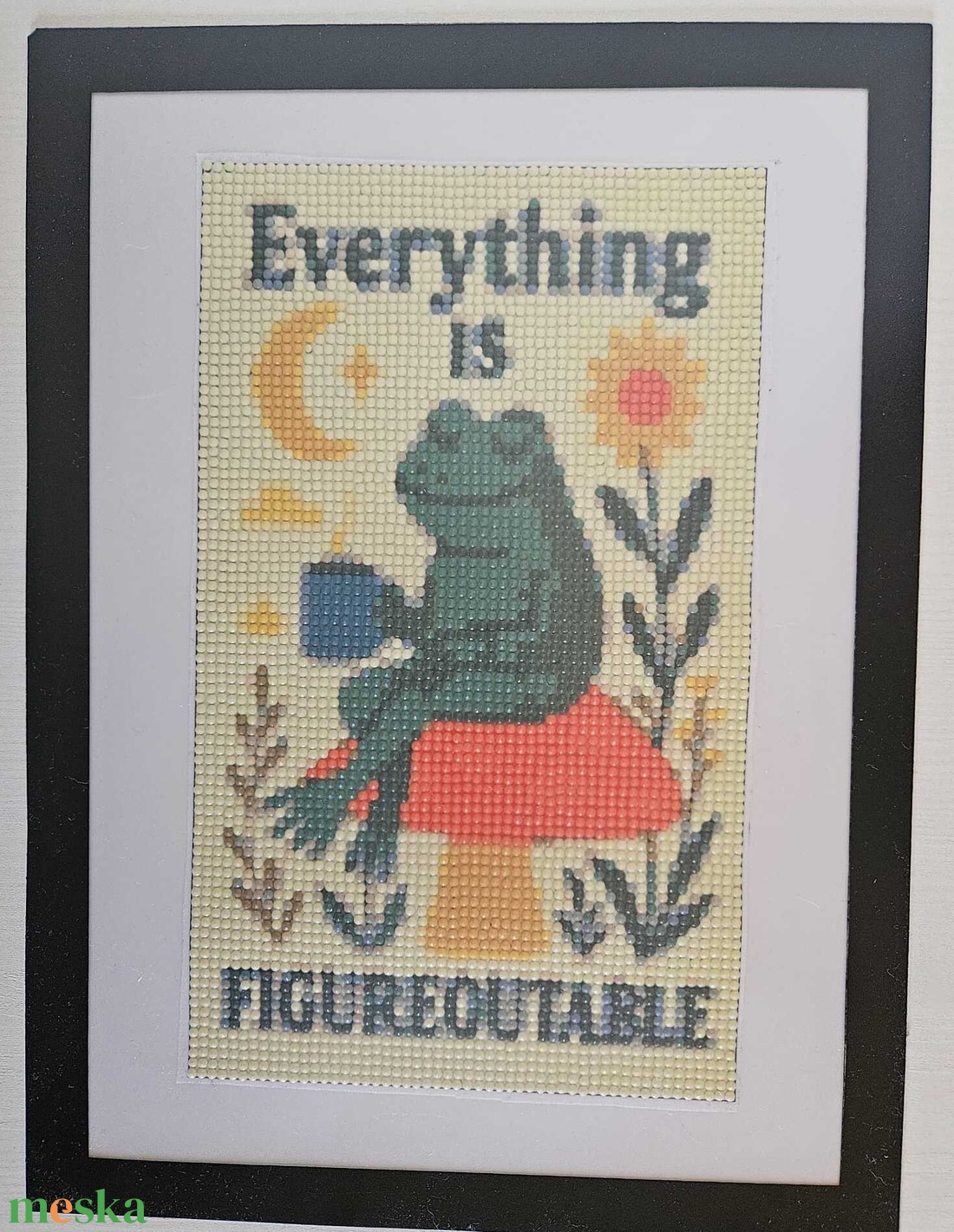 Everything is Figureoutable � Kézzel készített gyémántfestmény keretben (keret nélküli méretek: 14x25 cm) - otthon & életmód - dekoráció - kép & falikép - 3d képek - Meska.hu