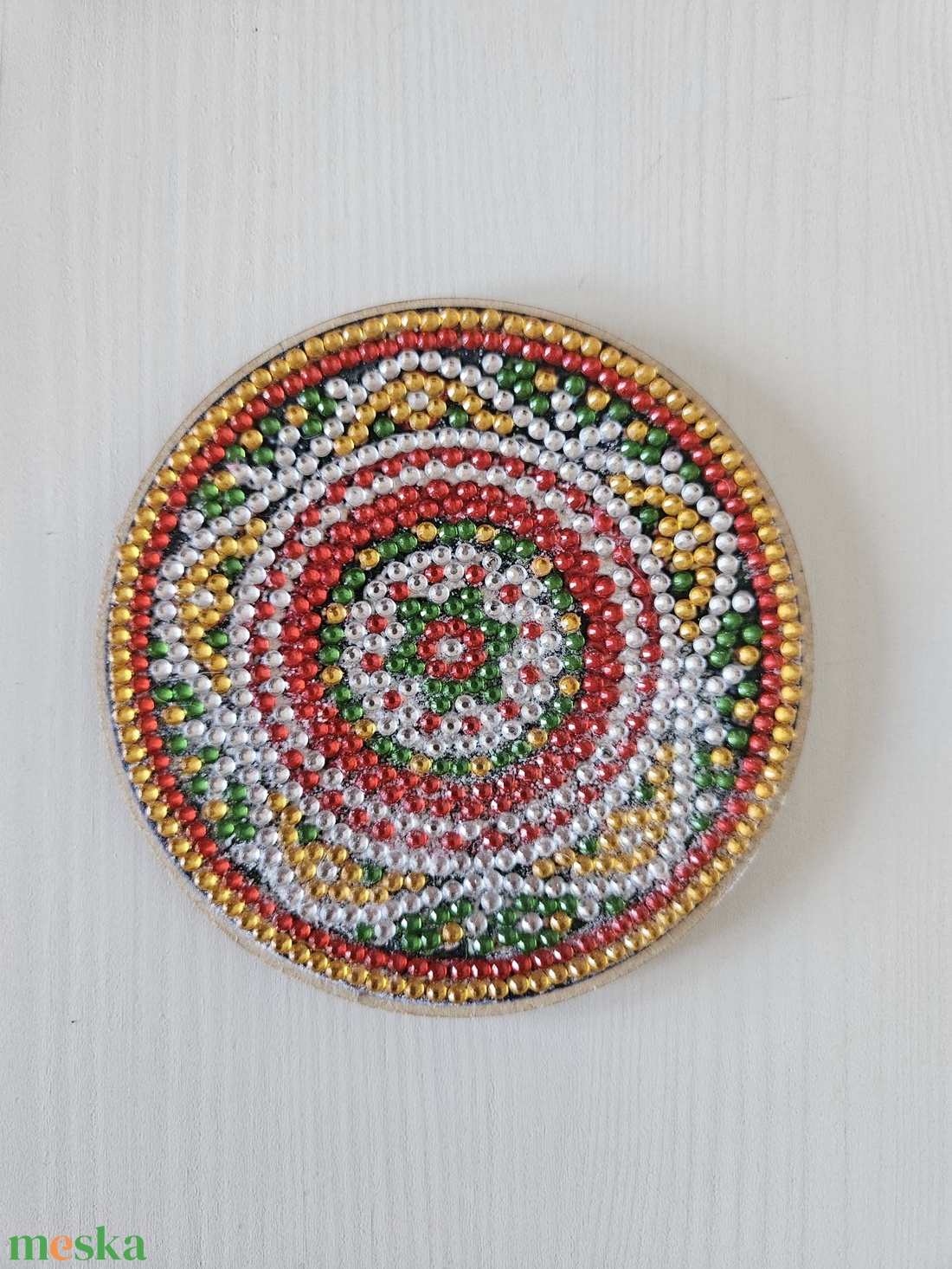 Mandala Harmony � 3 db kézzel készült gyémántfestéses hűtőmágnes szett - otthon & életmód - konyhafelszerelés, tálalás - konyhai dekoráció - hűtőmágnes - Meska.hu