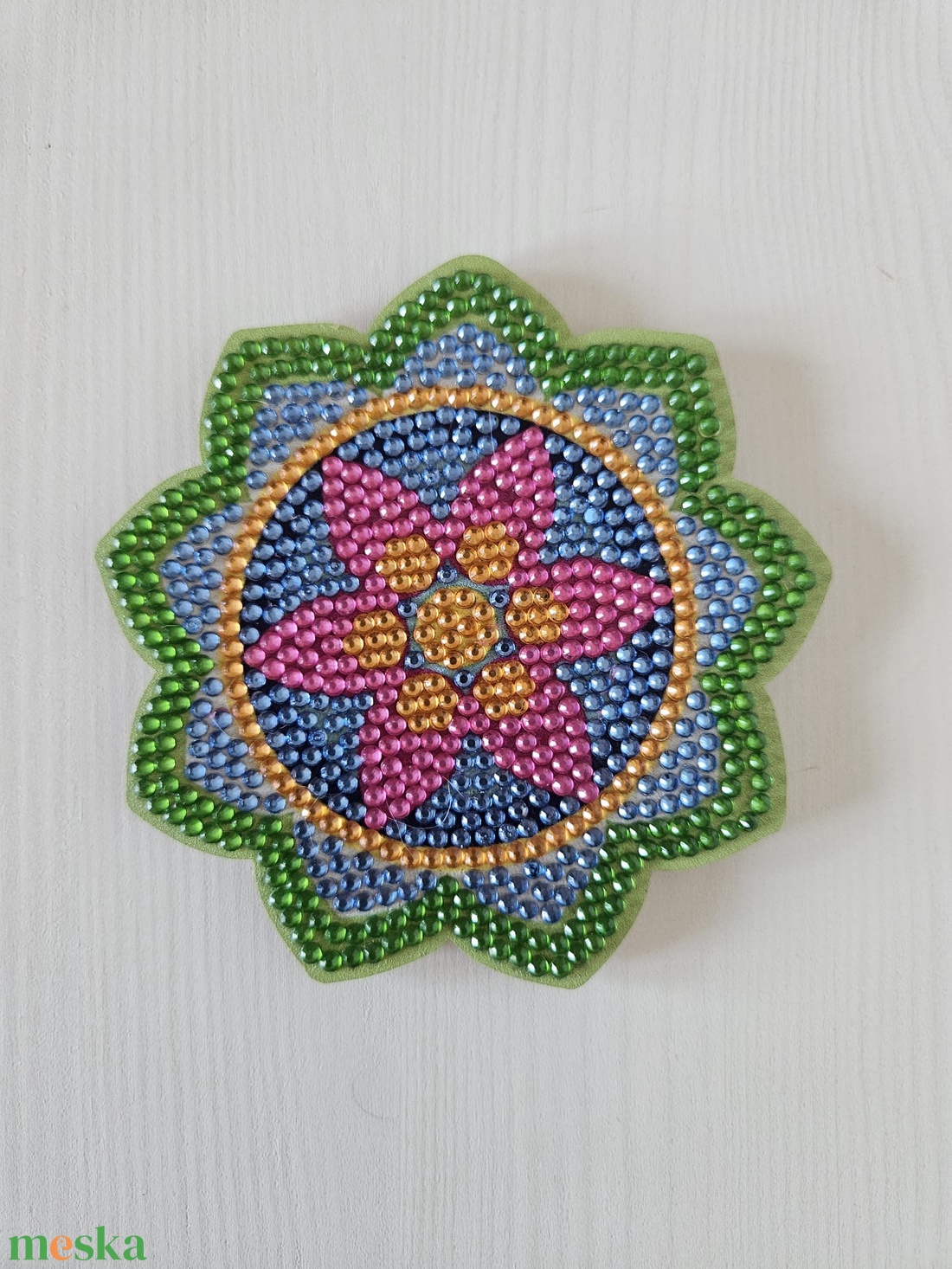 Mandala Harmony � 3 db kézzel készült gyémántfestéses hűtőmágnes szett - otthon & életmód - konyhafelszerelés, tálalás - konyhai dekoráció - hűtőmágnes - Meska.hu
