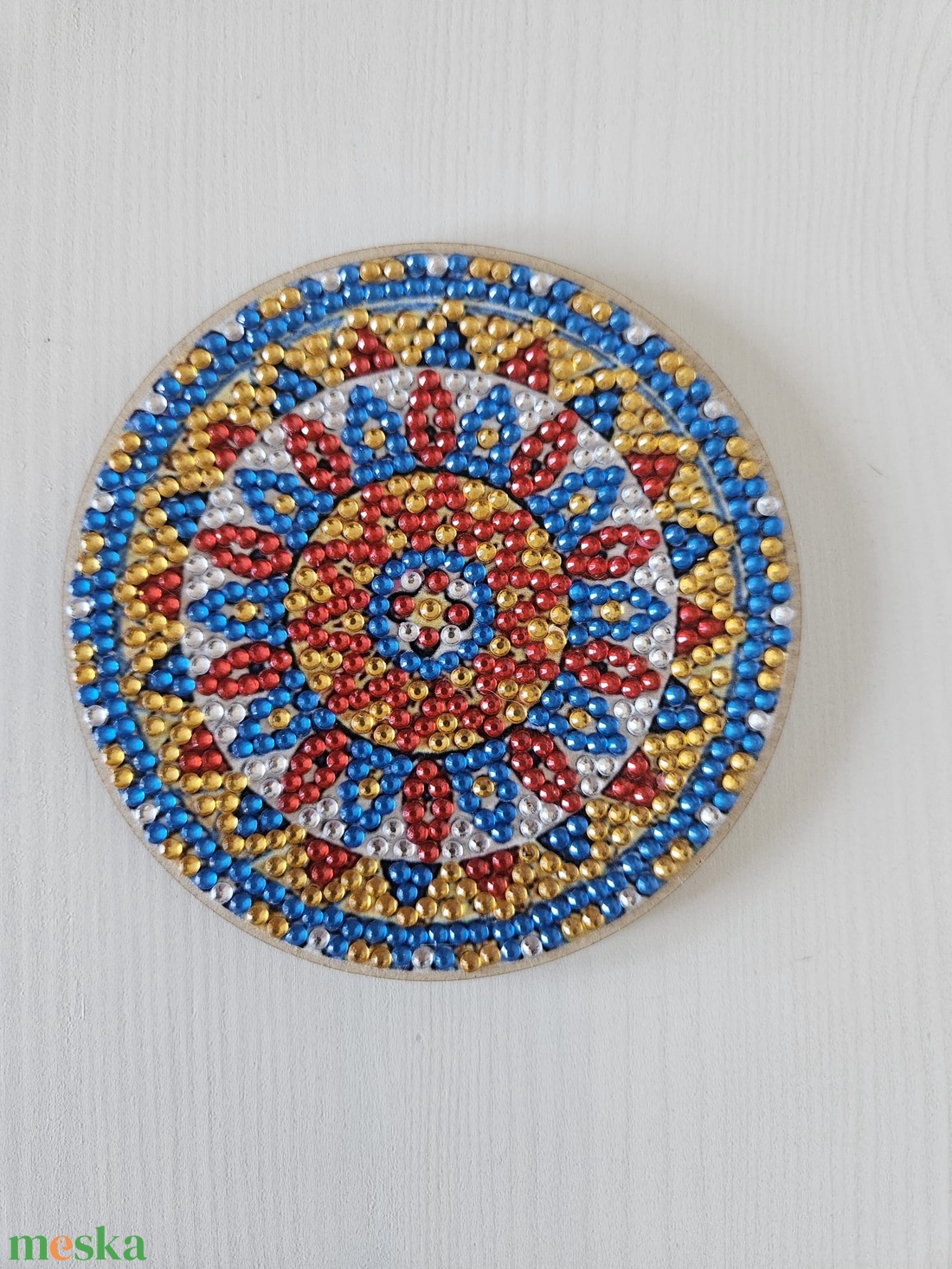 Mandala Harmony � 3 db kézzel készült gyémántfestéses hűtőmágnes szett - otthon & életmód - konyhafelszerelés, tálalás - konyhai dekoráció - hűtőmágnes - Meska.hu