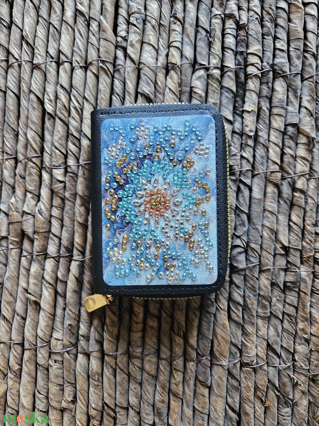 Égi mandala � Kézzel készített, gyémántfestéssel díszített pénztárca (8 x 11 cm) - táska & tok - pénztárca & más tok - pénztárca - női pénztárca - Meska.hu