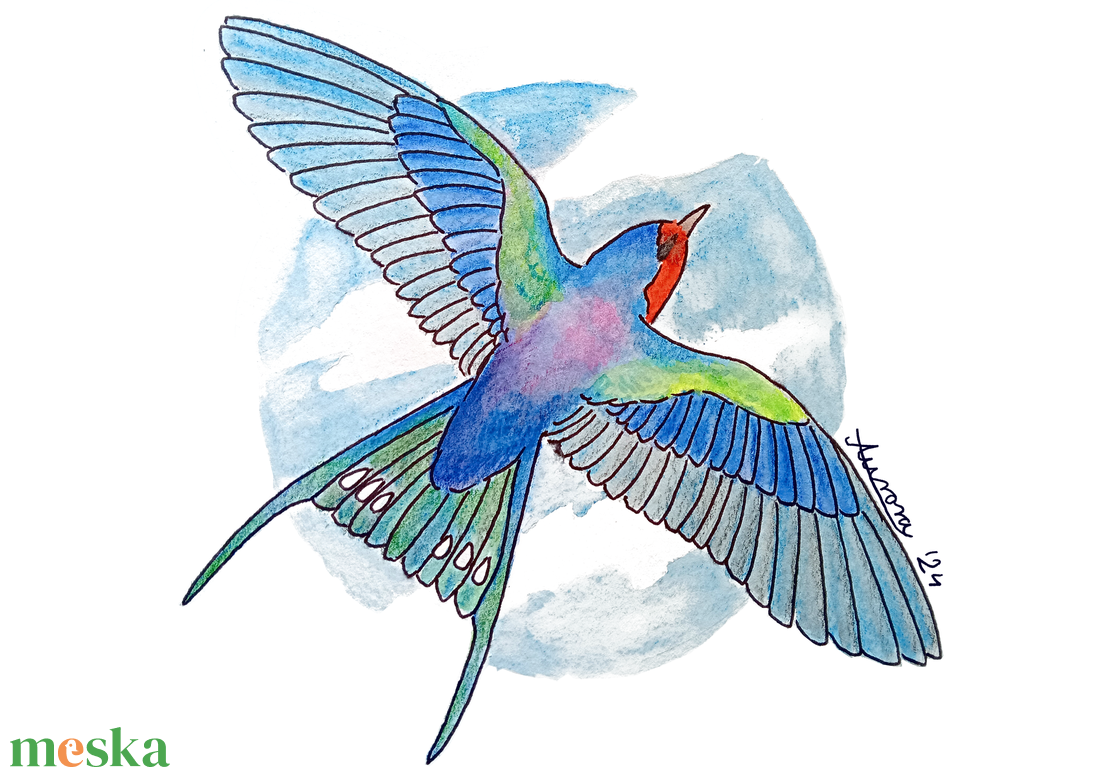 Matrica - Fecske - otthon & életmód - papír, írószer - matrica, matrica csomag - Meska.hu