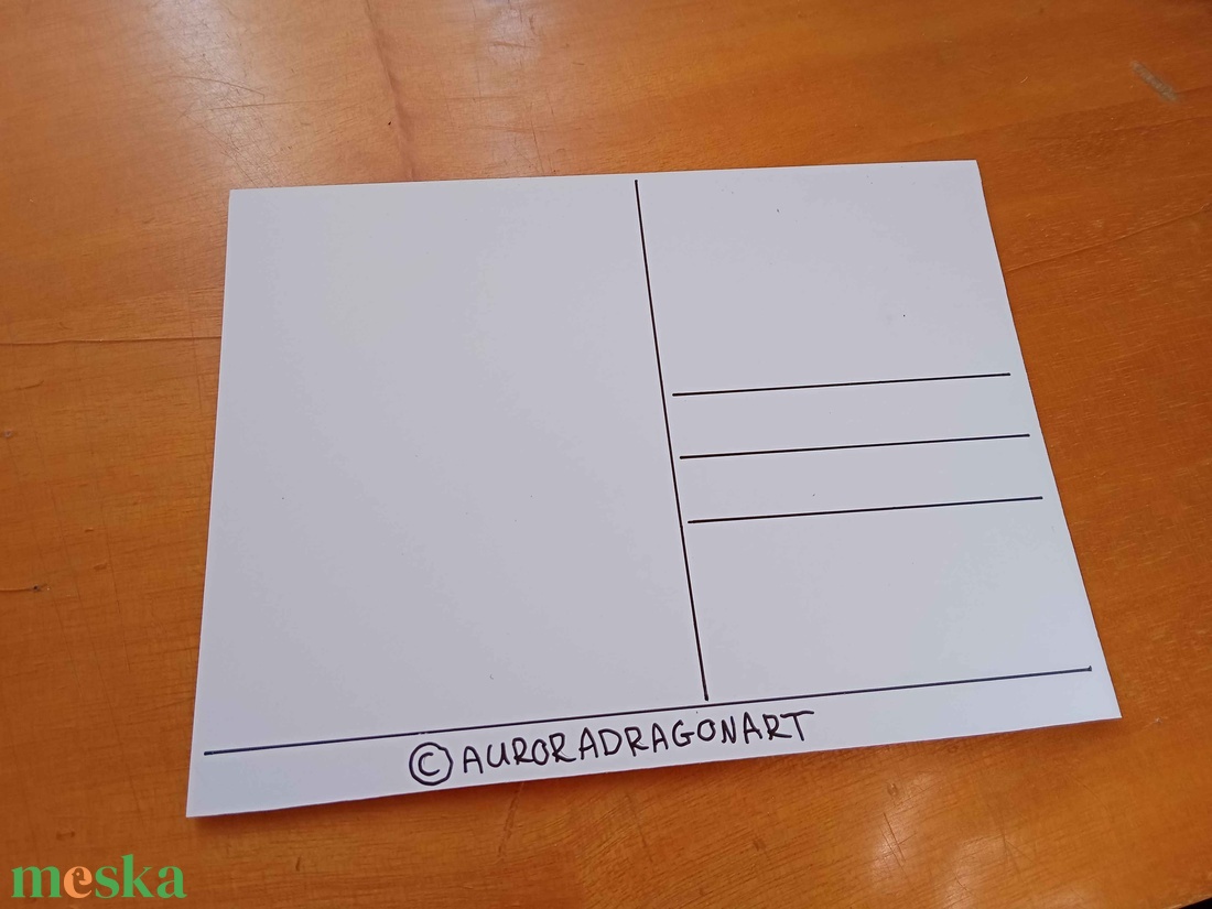 Képeslap - Szegfűt tartó sárkány - otthon & életmód - papír, írószer - ajándékozás kellékei - képeslap, üdvözlőlap - Meska.hu