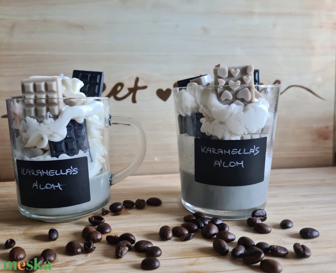  Karamellás kávé Illatgyertya  - otthon & életmód - gyertya, illat, aroma - gyertya - Meska.hu