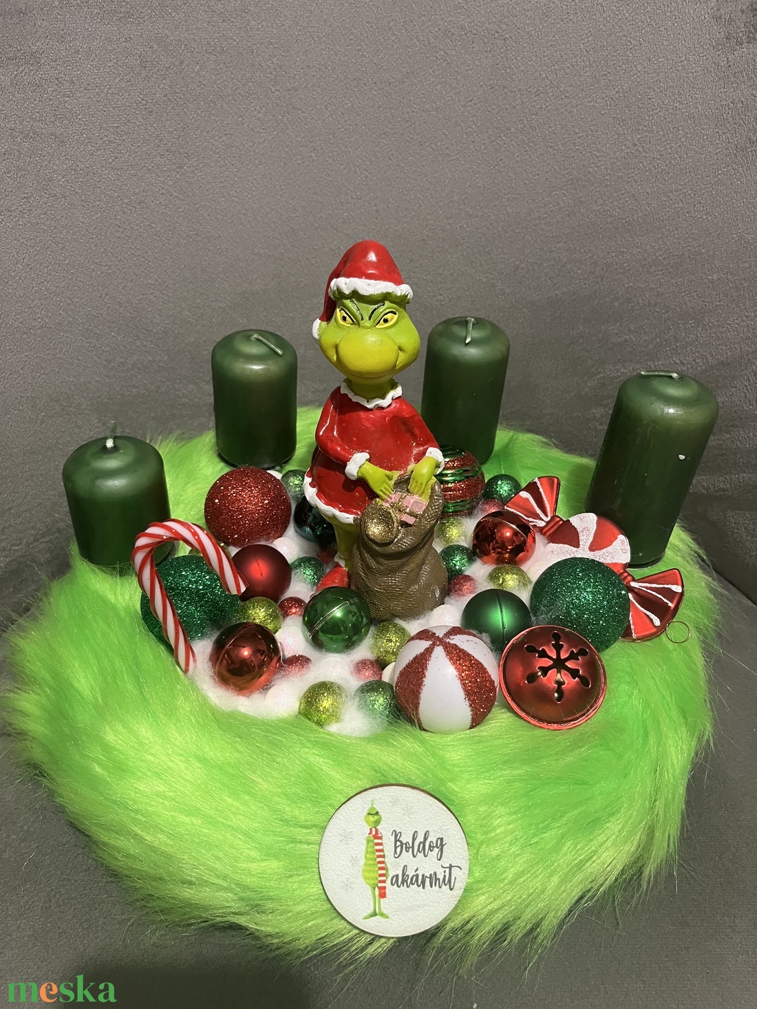 Grincs adventi koszorú - karácsony - adventi díszek - adventi gyertyadíszek és koszorúdíszek - Meska.hu Grincs adventi koszorú - karácsony - adventi díszek - adventi gyertyadíszek és koszorúdíszek - Meska.hu