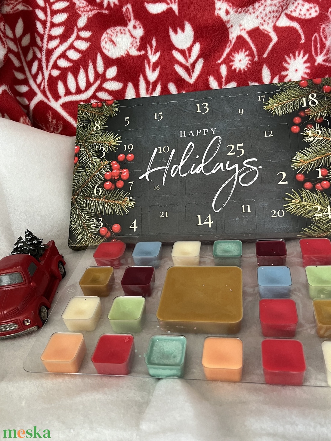 Adventi kalendárium 25 napos illatviasz - otthon & életmód - gyertya, illat, aroma - illatviasz - Meska.hu