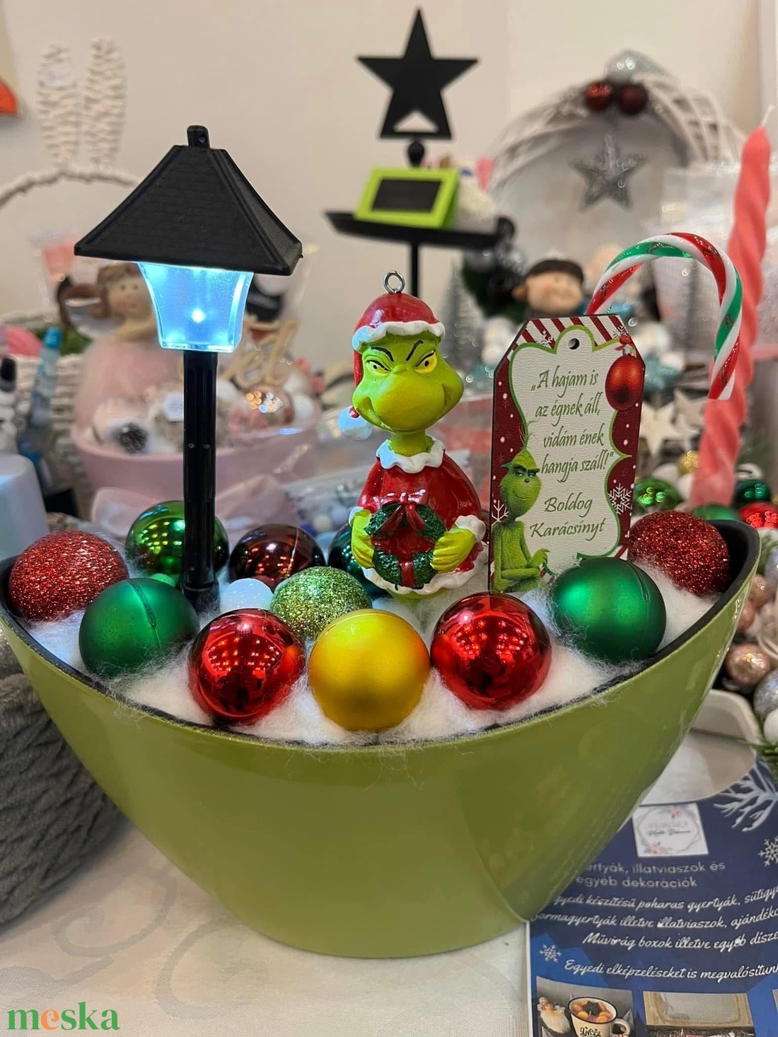 Grincs asztaldísz - karácsony - adventi díszek - adventi gyertyadíszek és koszorúdíszek - Meska.hu Grincs asztaldísz - karácsony - adventi díszek - adventi gyertyadíszek és koszorúdíszek - Meska.hu