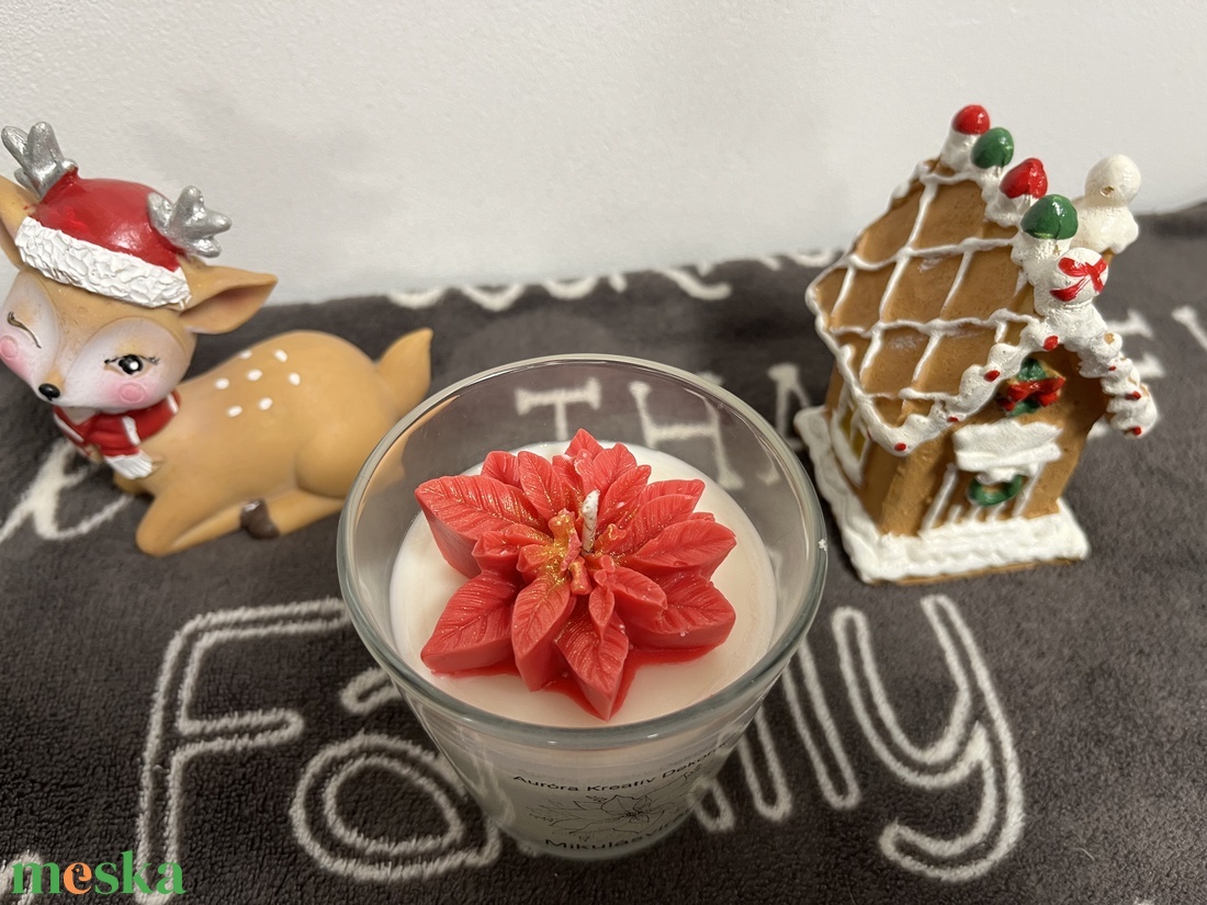 Illatgyertya sült alma illattal - karácsony - karácsonyi lakásdekoráció - karácsonyi illatgyertya, mécses - Meska.hu