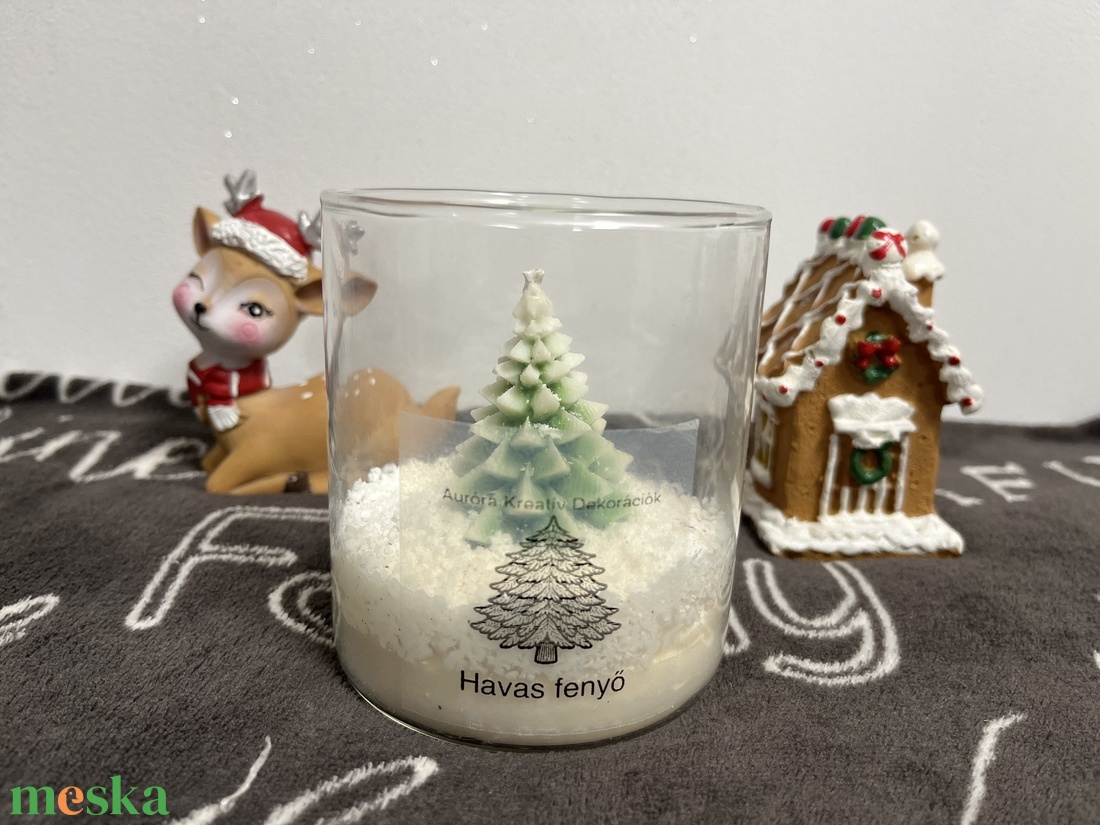 Havas fenyő illatgyertya - karácsony - karácsonyi lakásdekoráció - karácsonyi illatgyertya, mécses - Meska.hu