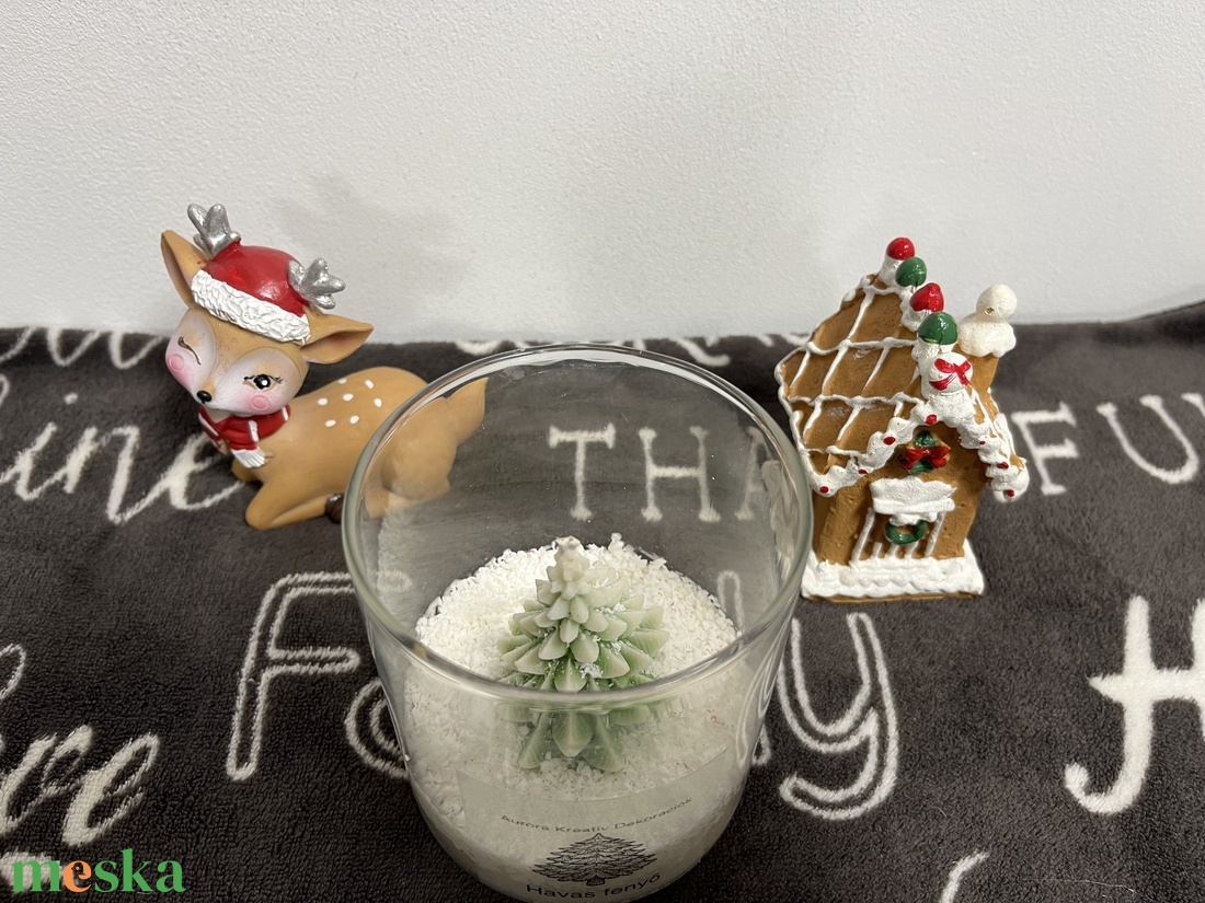 Havas fenyő illatgyertya - karácsony - karácsonyi lakásdekoráció - karácsonyi illatgyertya, mécses - Meska.hu