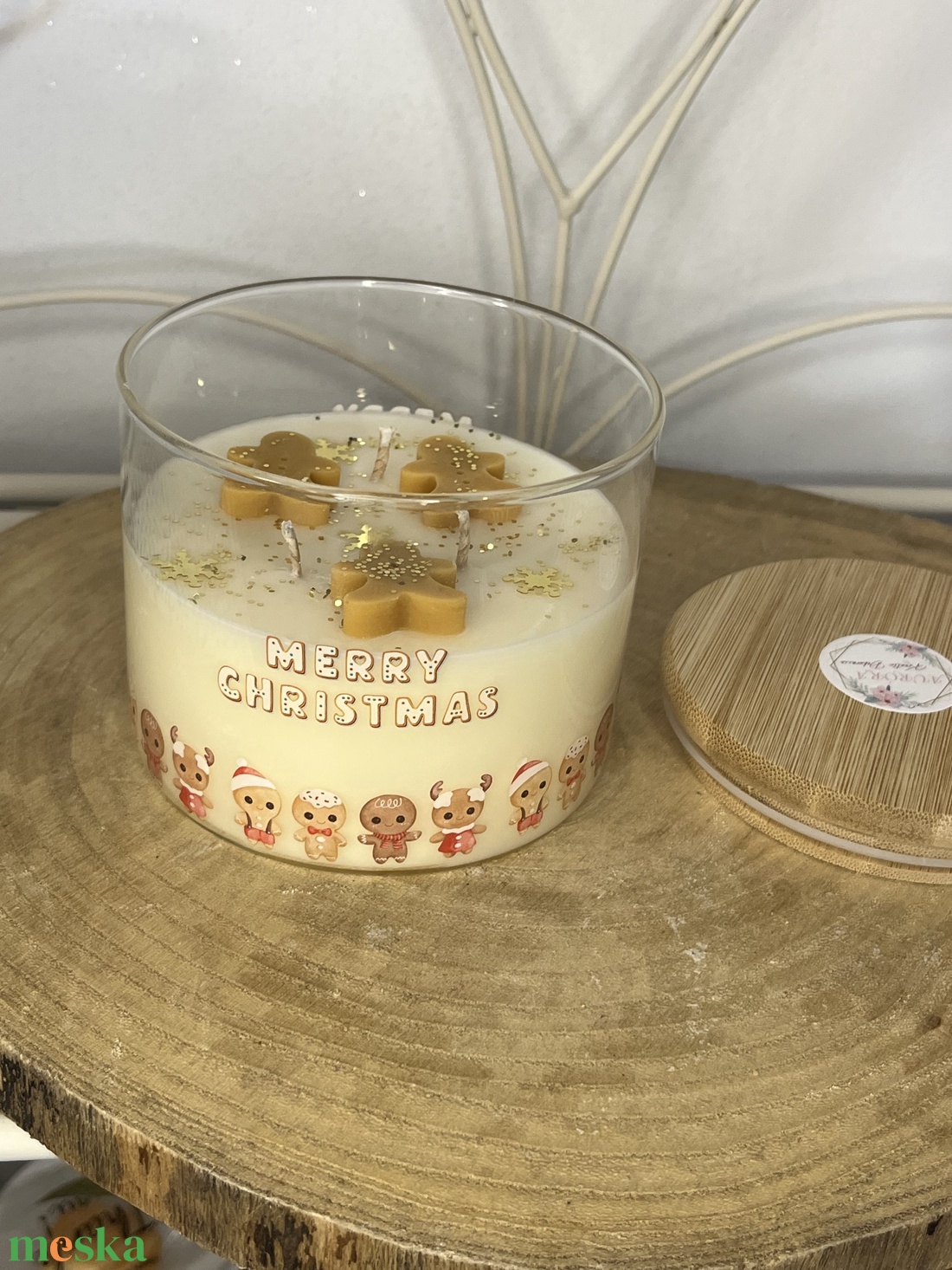 Illatgyertya mézeskalács  illattal - otthon & életmód - gyertya, illat, aroma - gyertya - Meska.hu