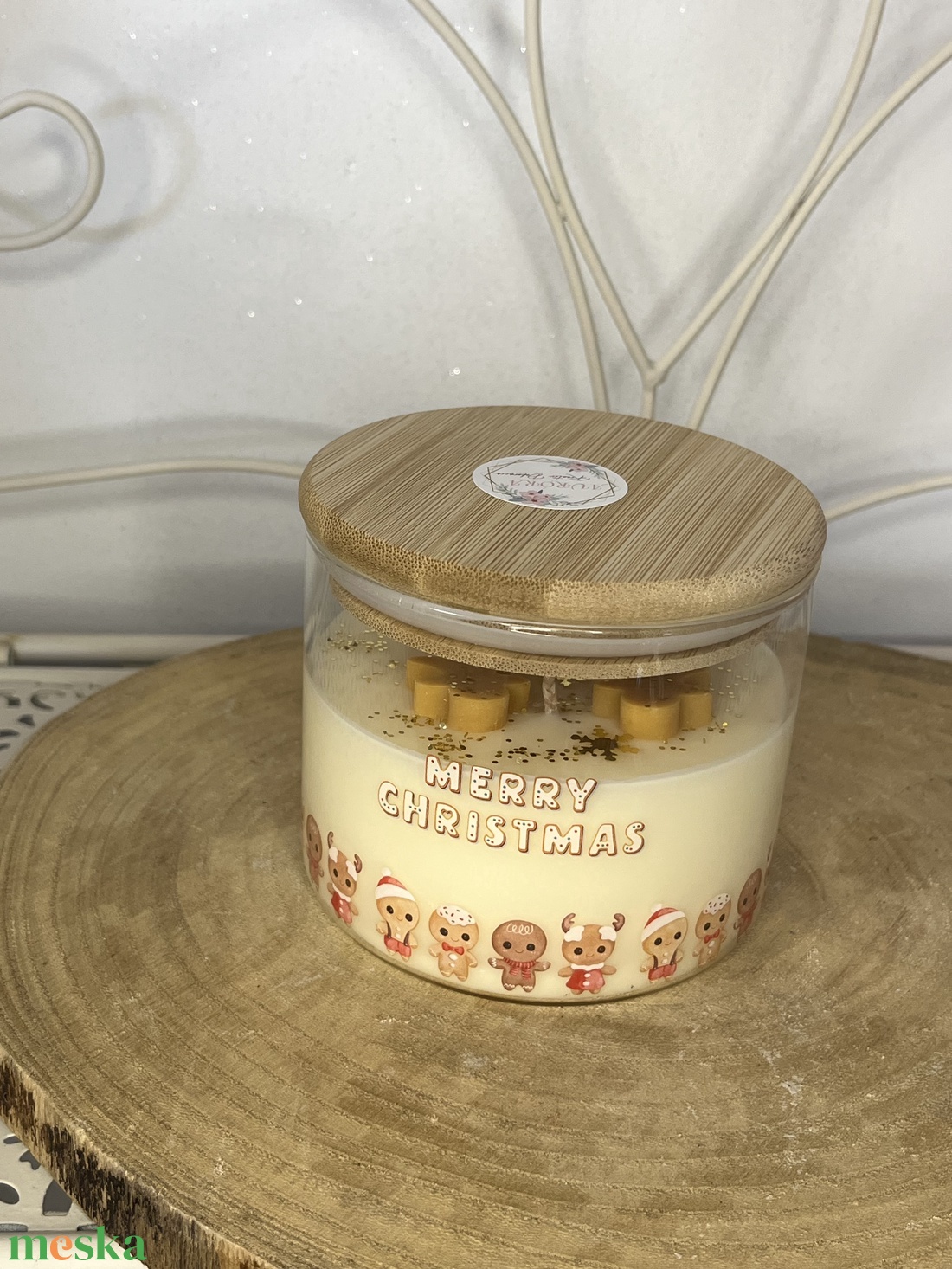 Illatgyertya mézeskalács  illattal - otthon & életmód - gyertya, illat, aroma - gyertya - Meska.hu