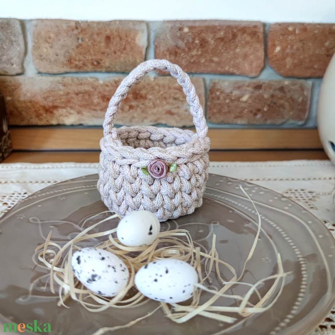 Húsvéti kosárka - otthon & életmód - tárolás & rendszerezés - tárolókosár - Meska.hu